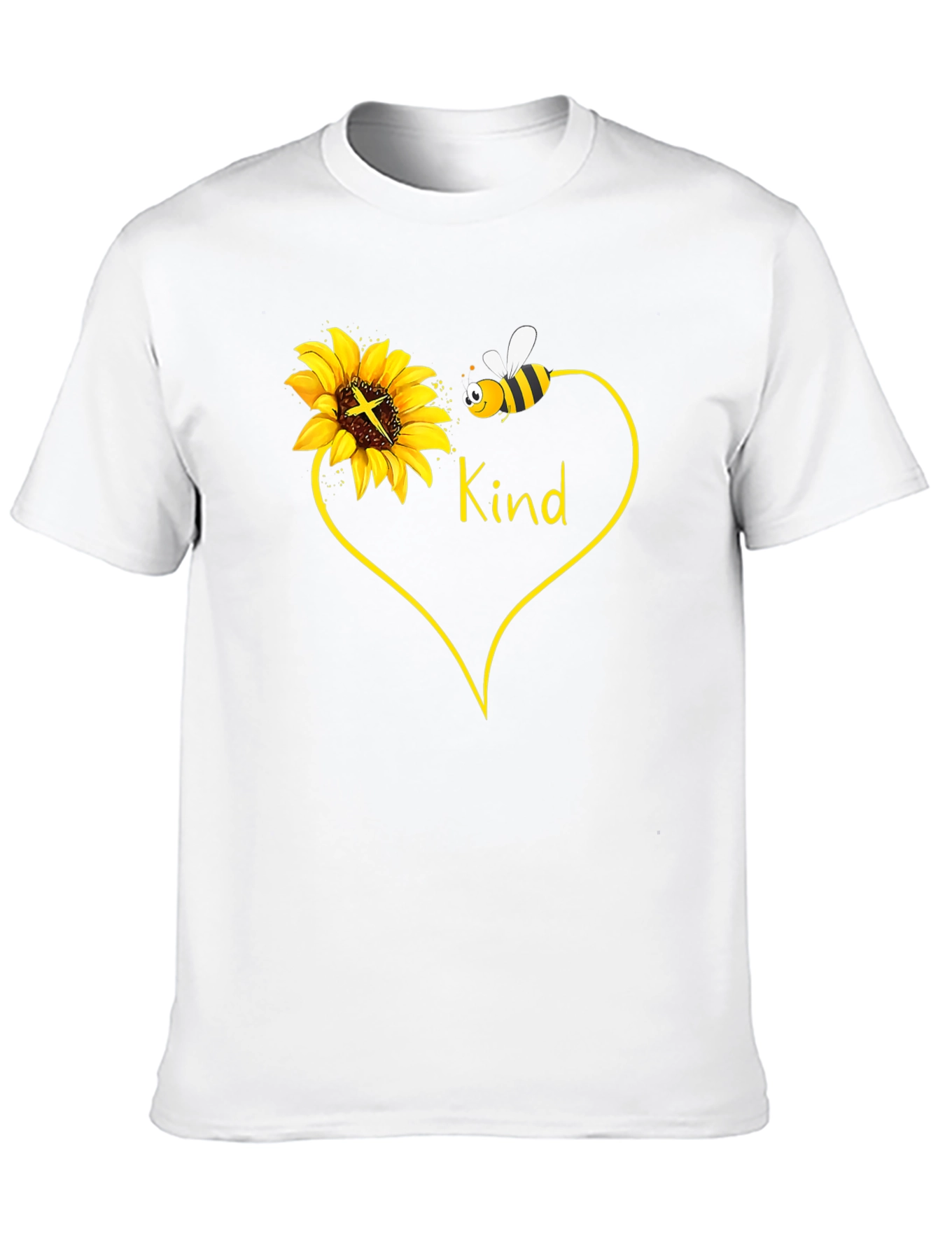 Kind Sunflower & Bee Graphic T-Shirt