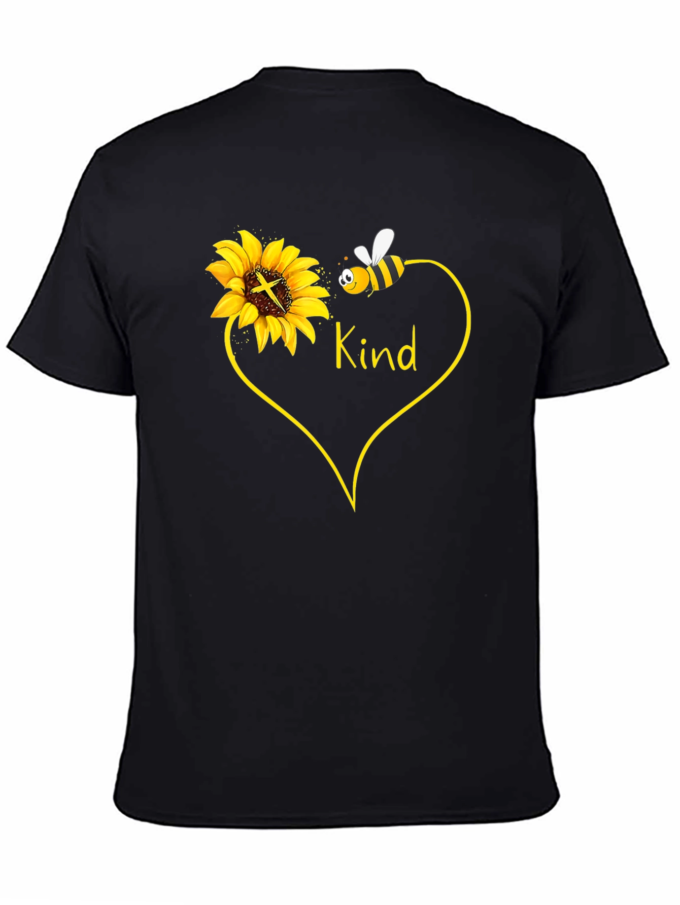 Kind Sunflower & Bee Graphic T-Shirt