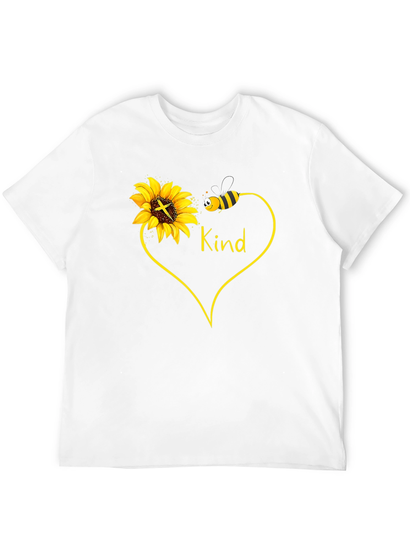 Kind Sunflower & Bee Graphic T-Shirt