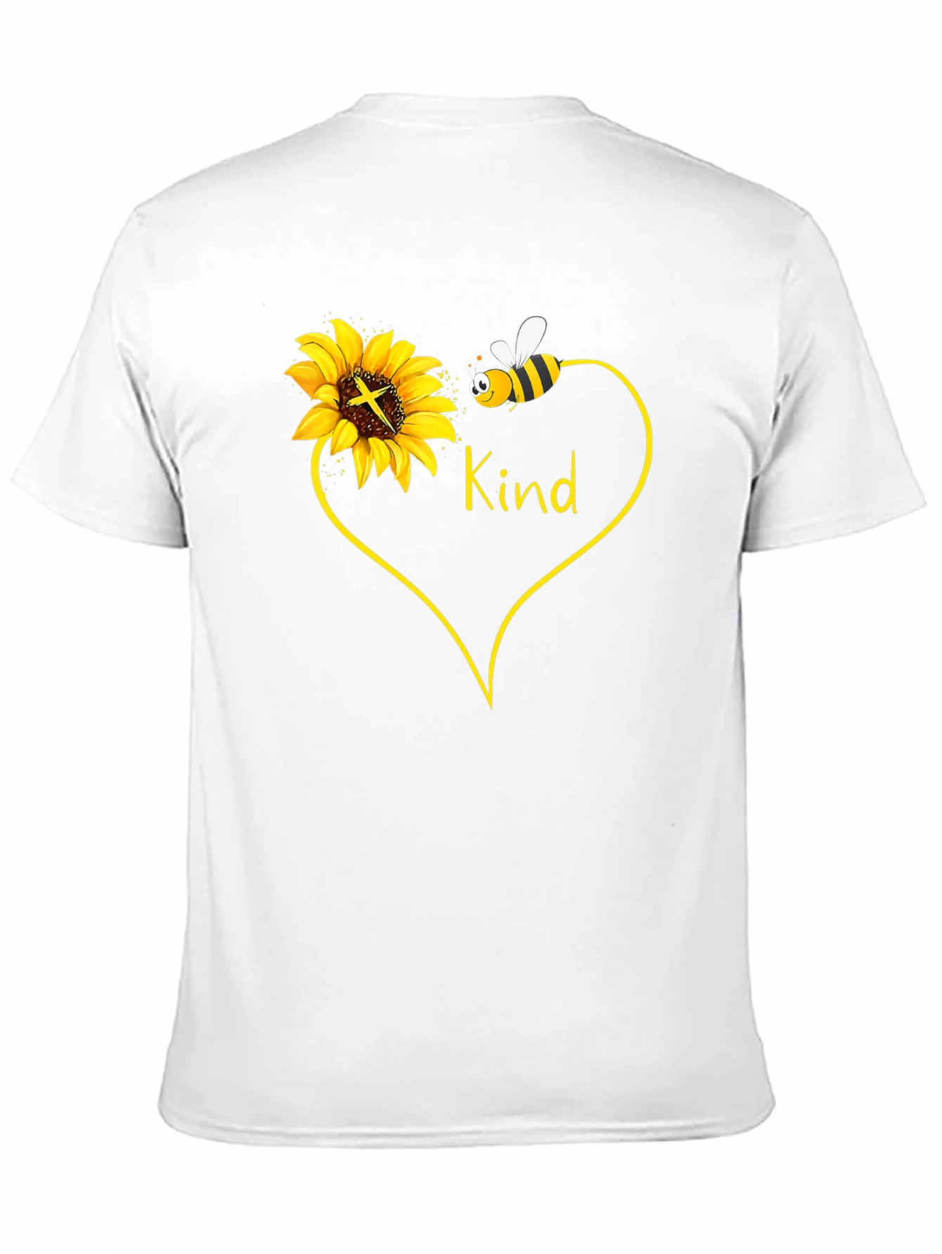 Kind Sunflower & Bee Graphic T-Shirt