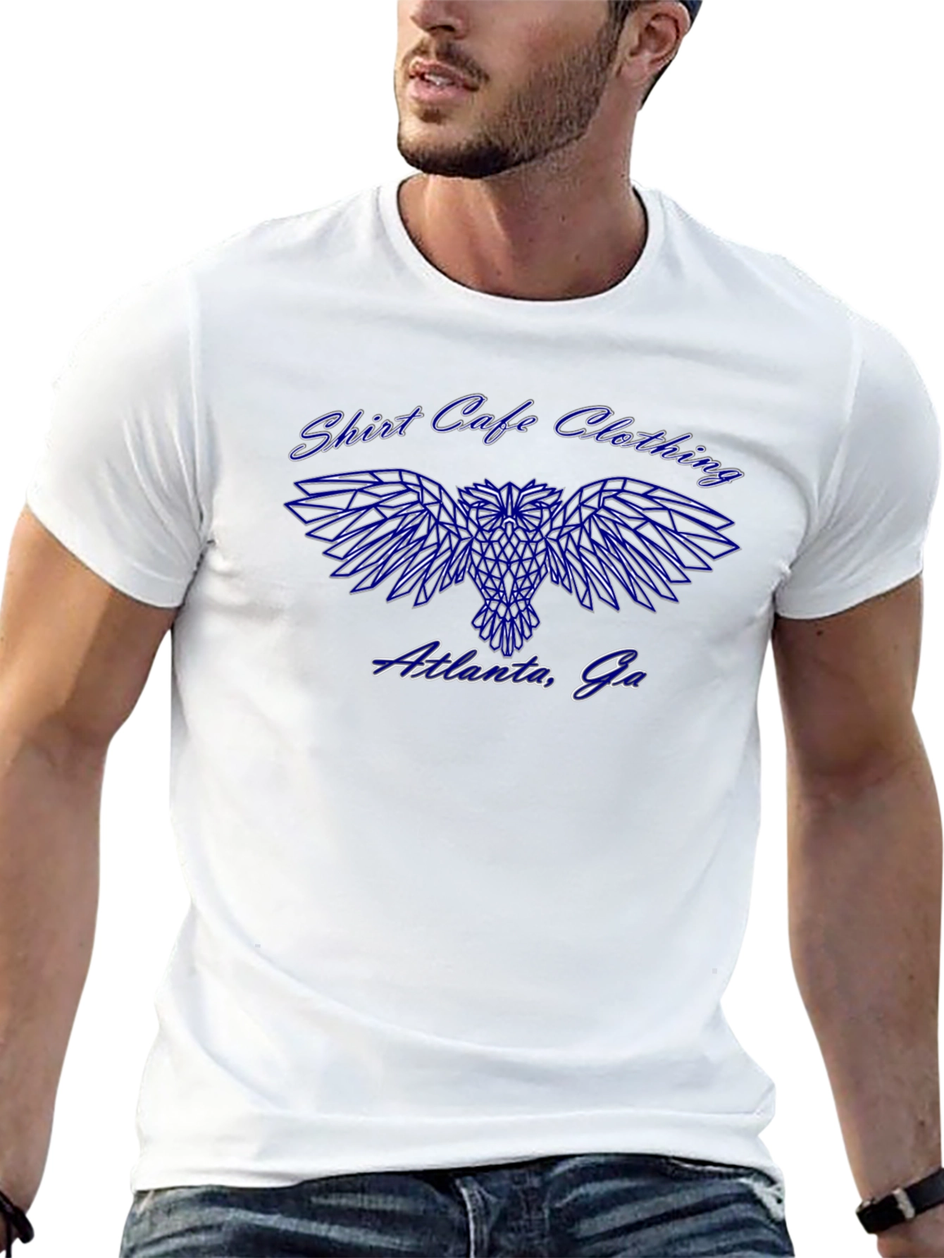 Shirt Cafe Clothing Black T-Shirt w/ Owl Design