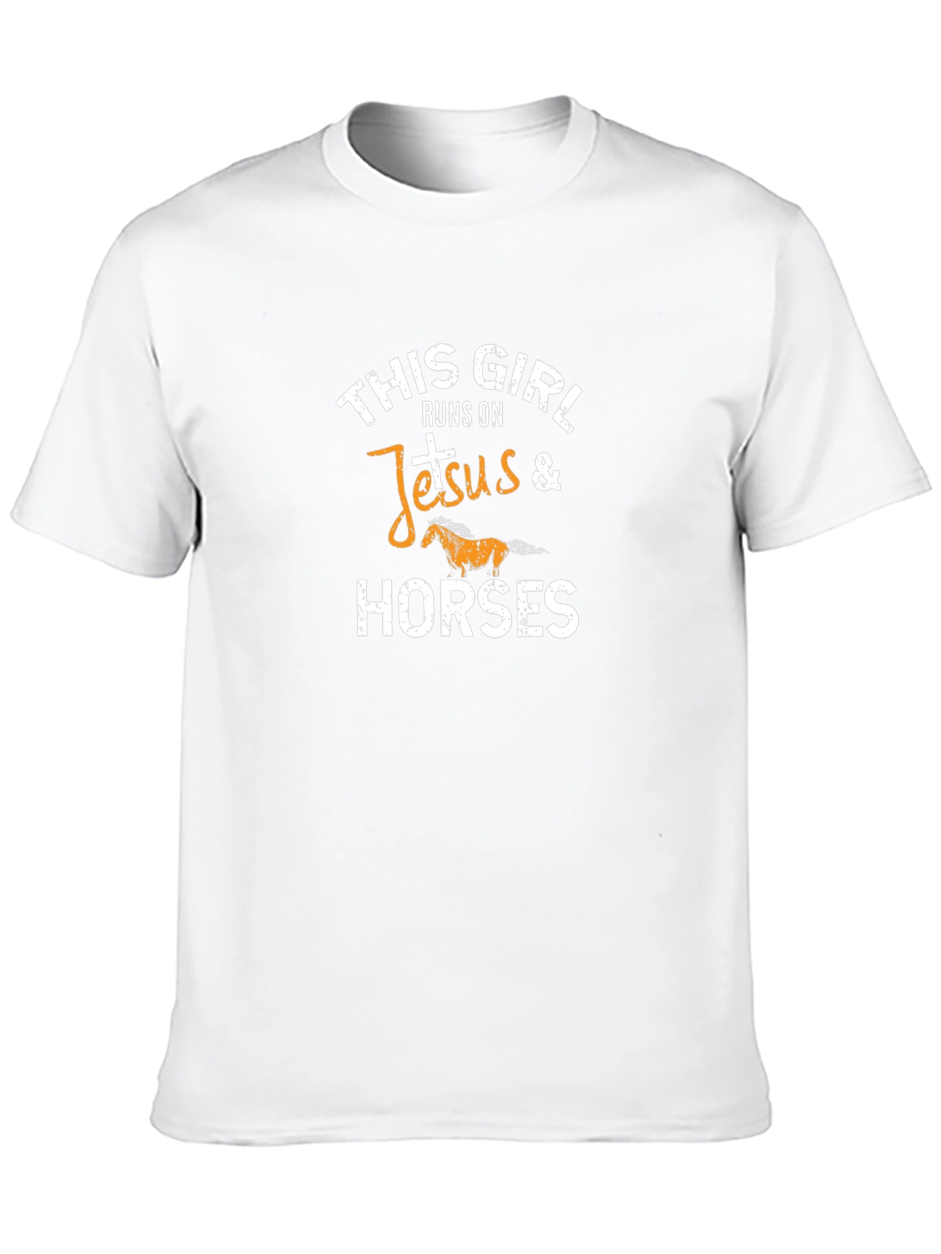 This Girl Runs on Jesus & Horses T-Shirt