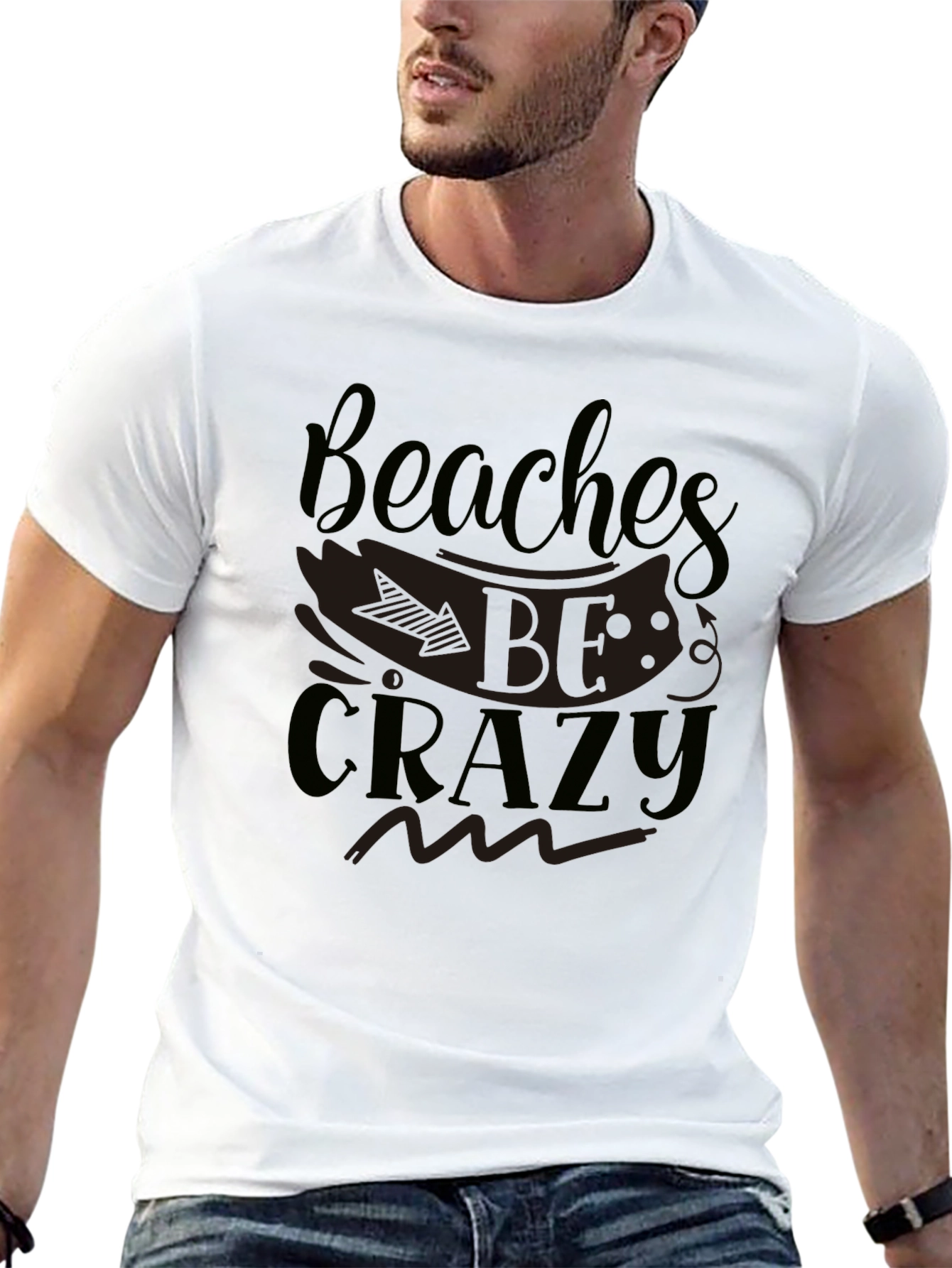 Beaches Be Crazy Graphic T-Shirt