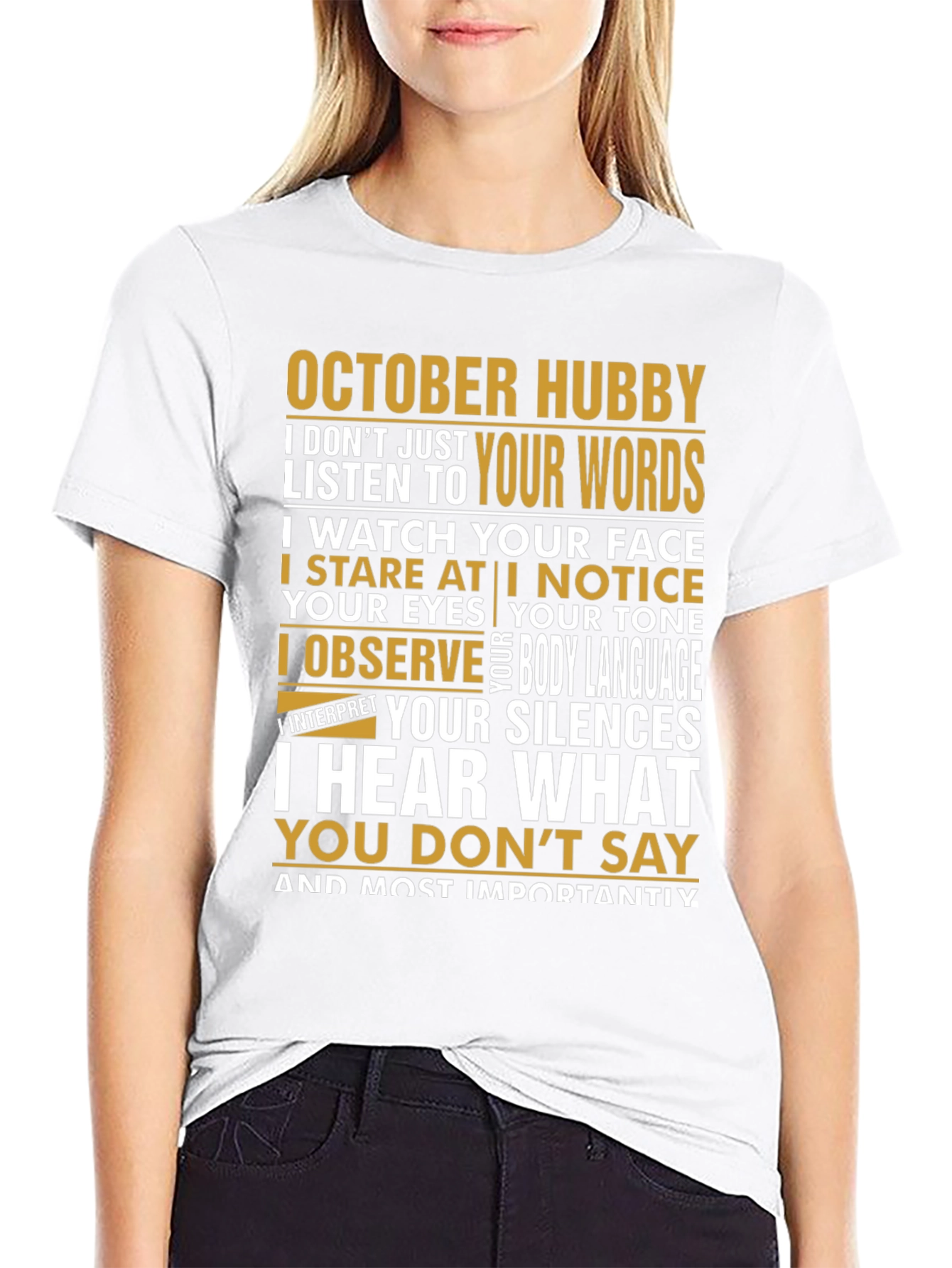October Hubby Graphic Tee - Observant Husband Shirt