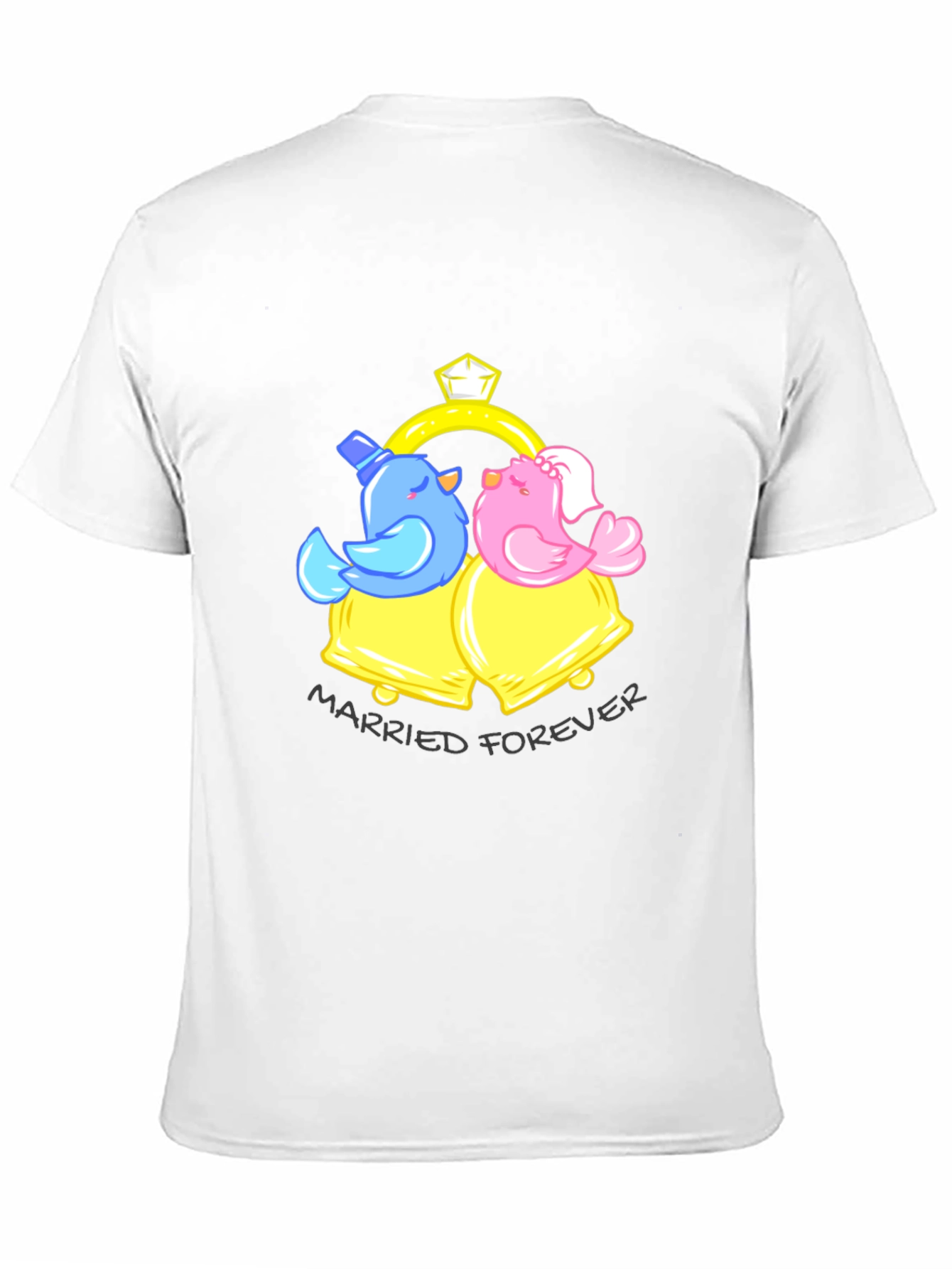 Married Forever T-Shirt - Birds & Bells