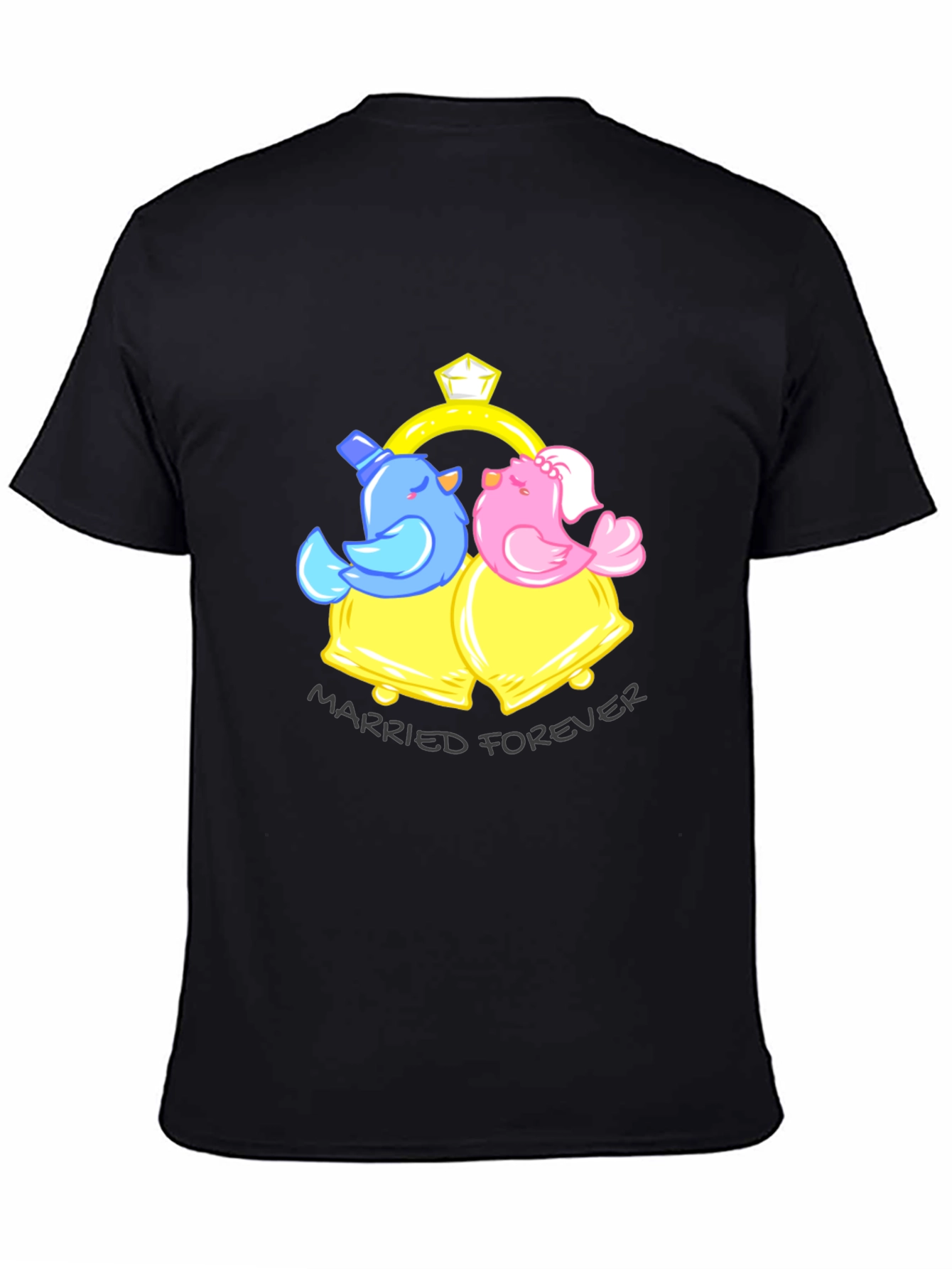 Married Forever T-Shirt - Birds & Bells