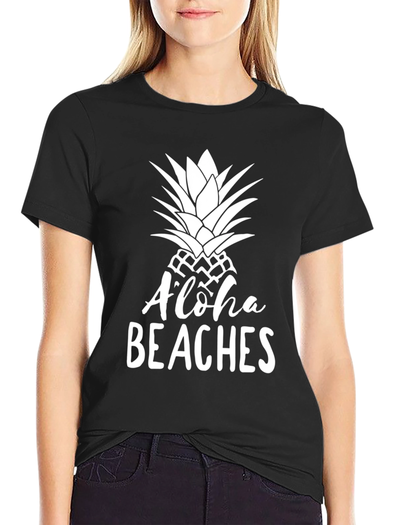 Aloha Beaches Pineapple Graphic T-Shirt