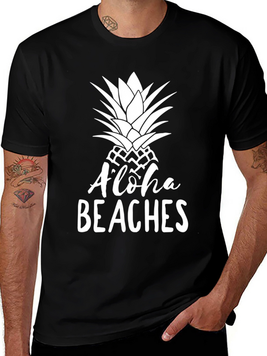 Aloha Beaches Pineapple Graphic T-Shirt