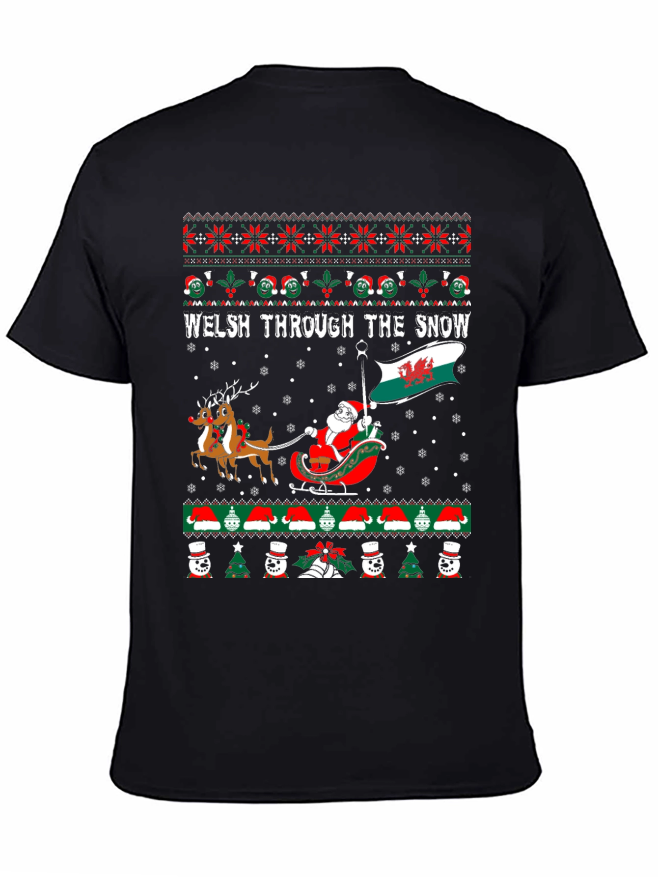 Welsh Through The Snow Ugly Christmas Sweater T-Shirt