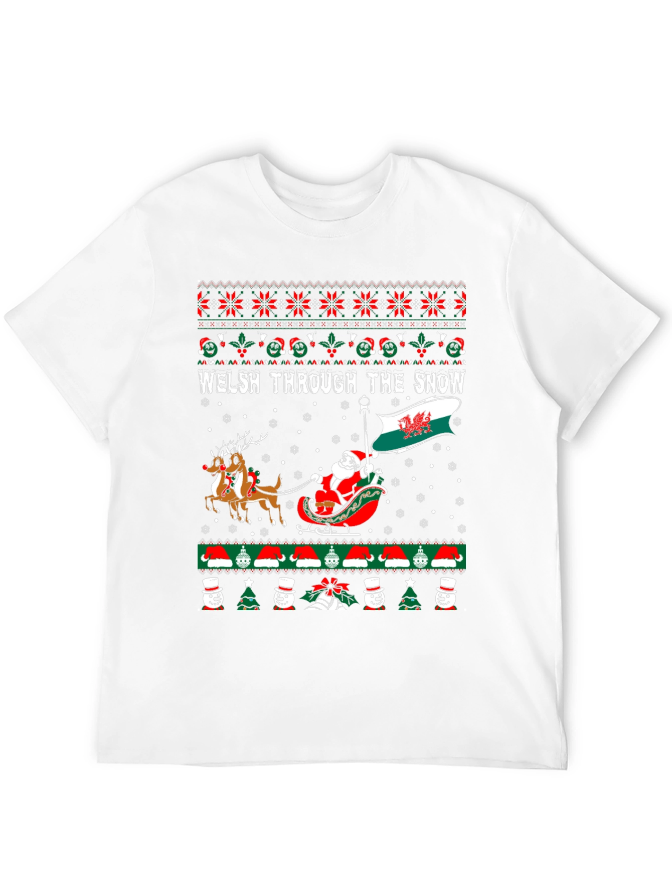Welsh Through The Snow Ugly Christmas Sweater T-Shirt