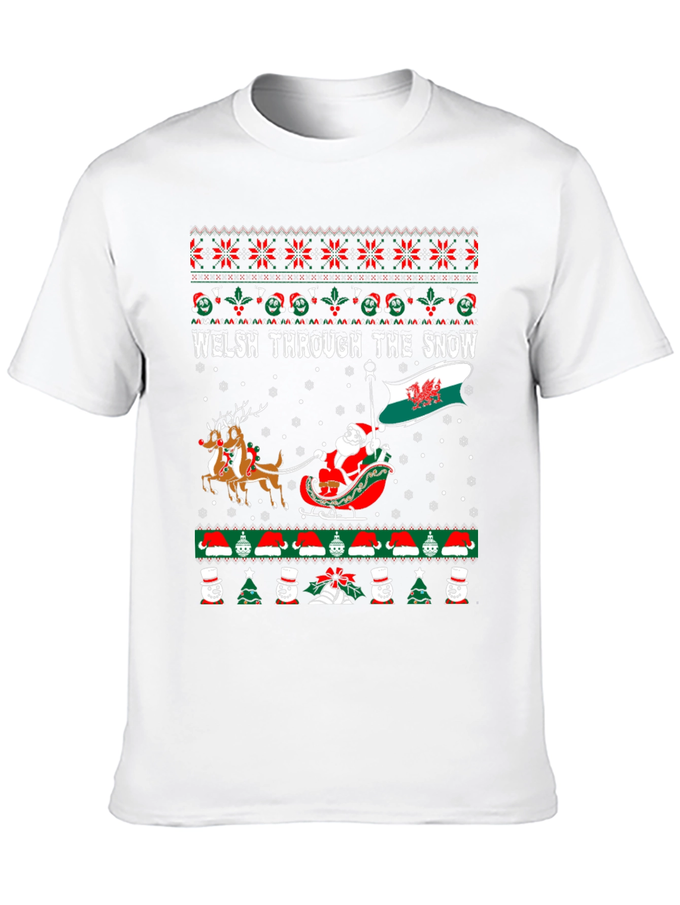 Welsh Through The Snow Ugly Christmas Sweater T-Shirt