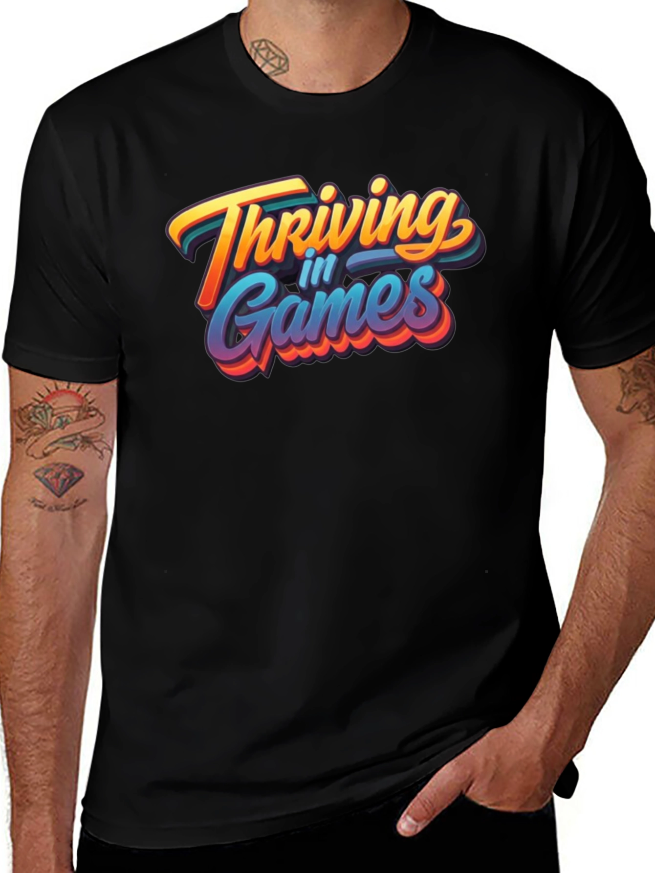 Thriving in Games Graphic Tee - Black