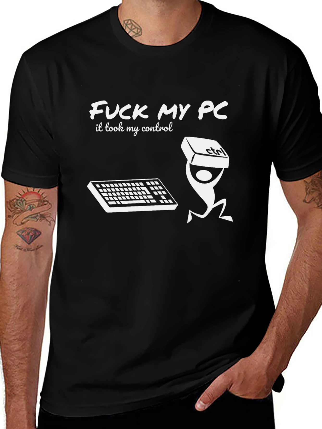 Funny F*ck My PC Graphic T-Shirt