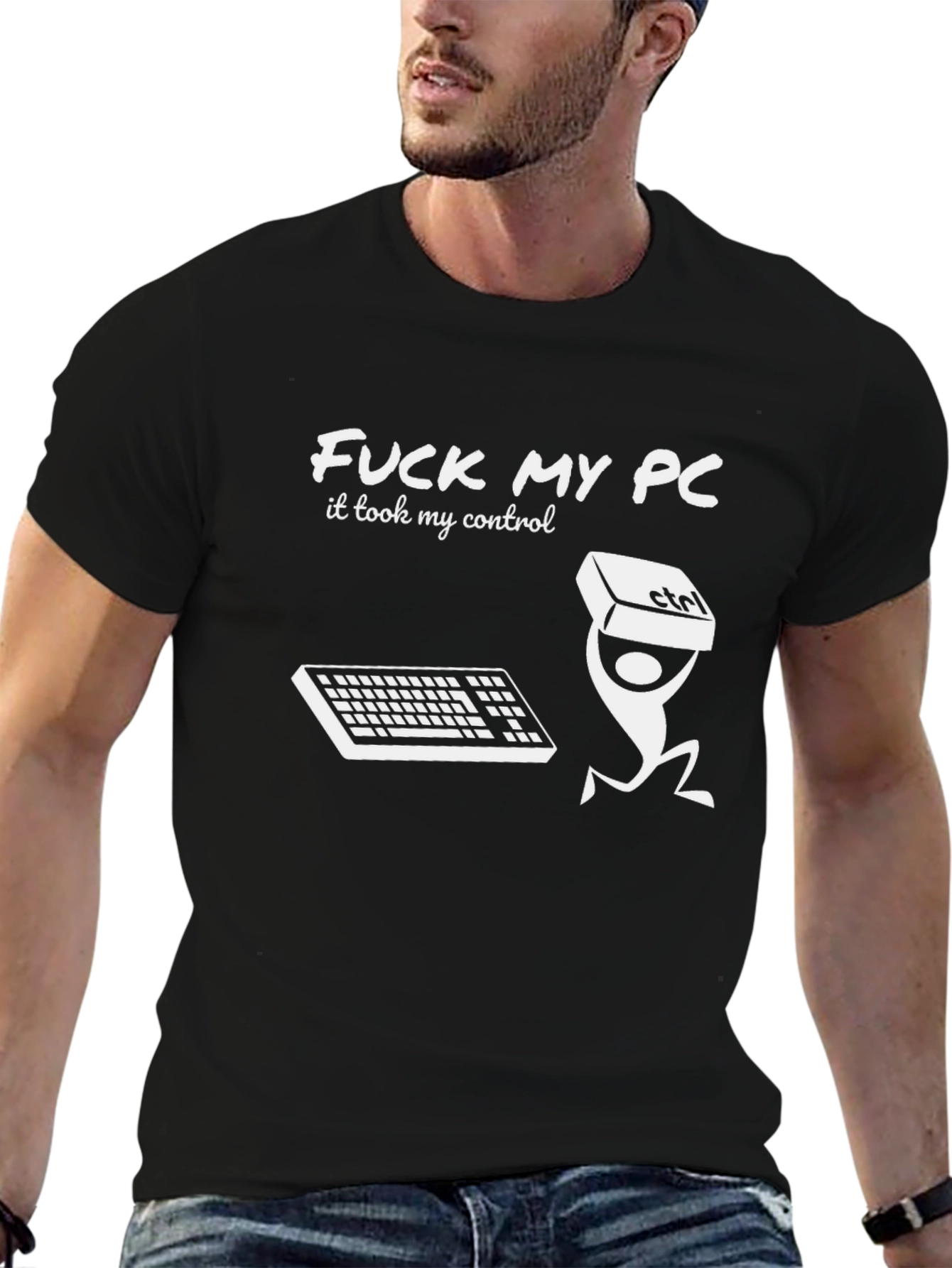 Funny F*ck My PC Graphic T-Shirt