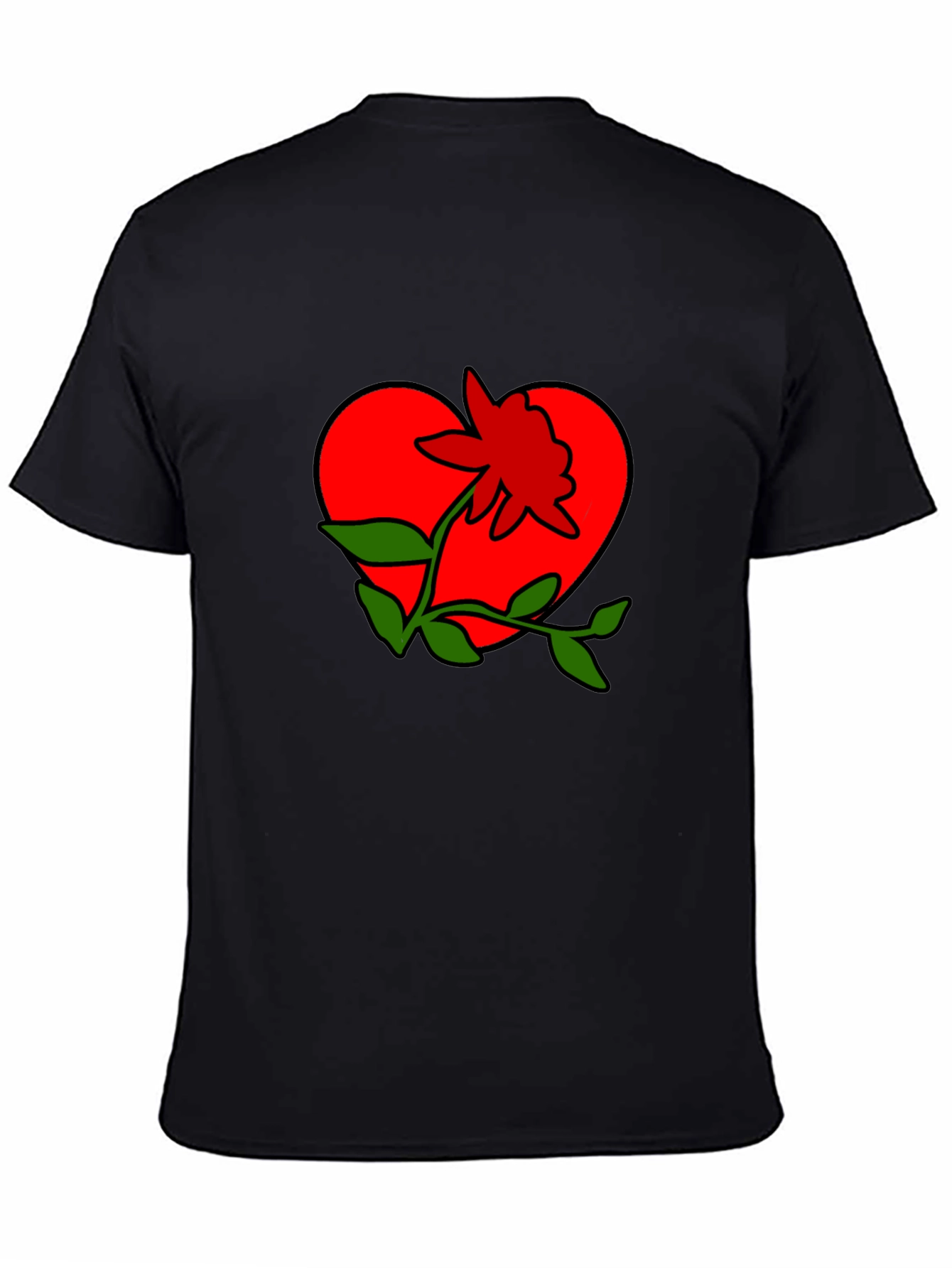 Heart & Flower Graphic Tee - Casual Style
