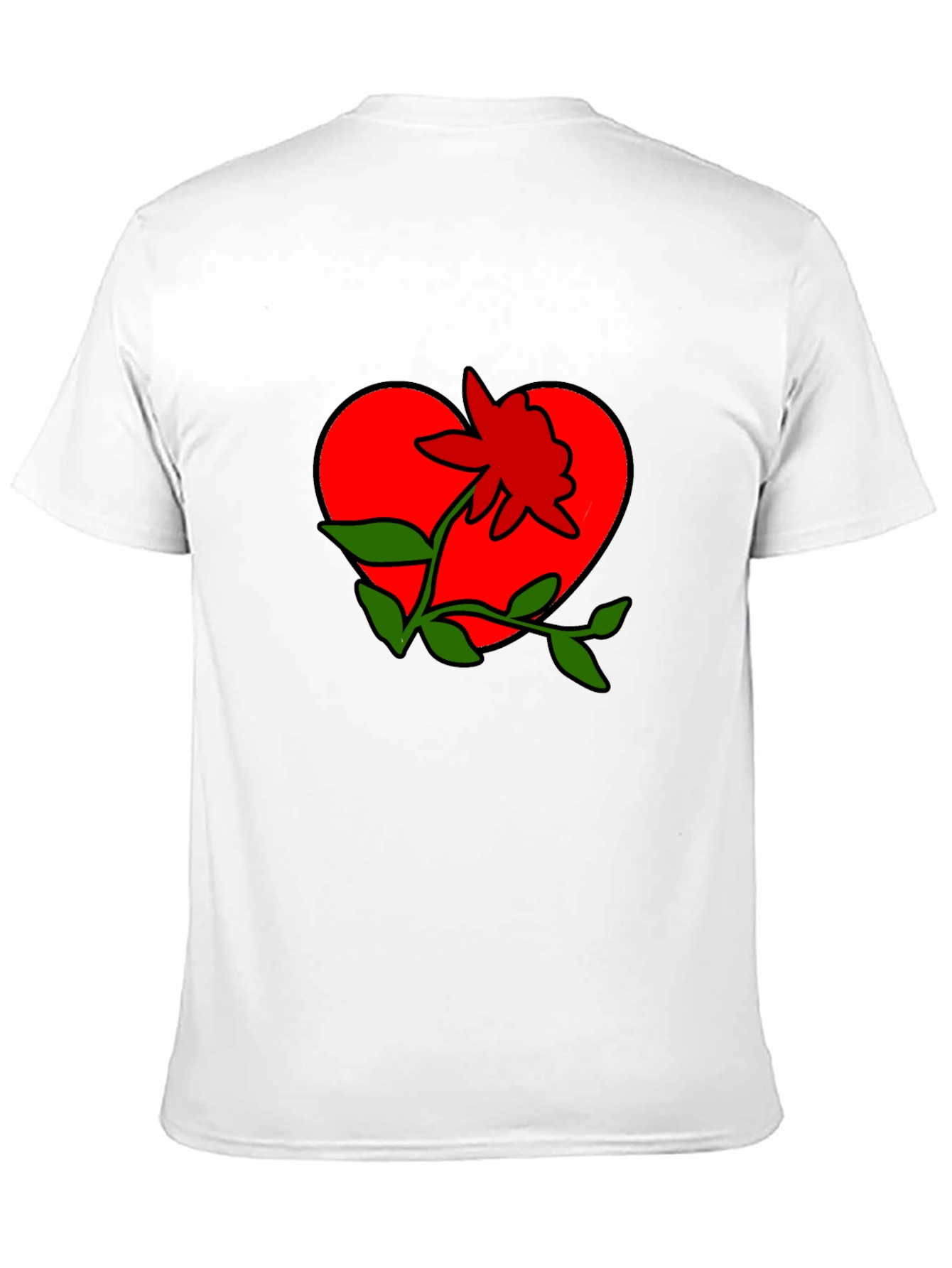 Heart & Flower Graphic Tee - Casual Style