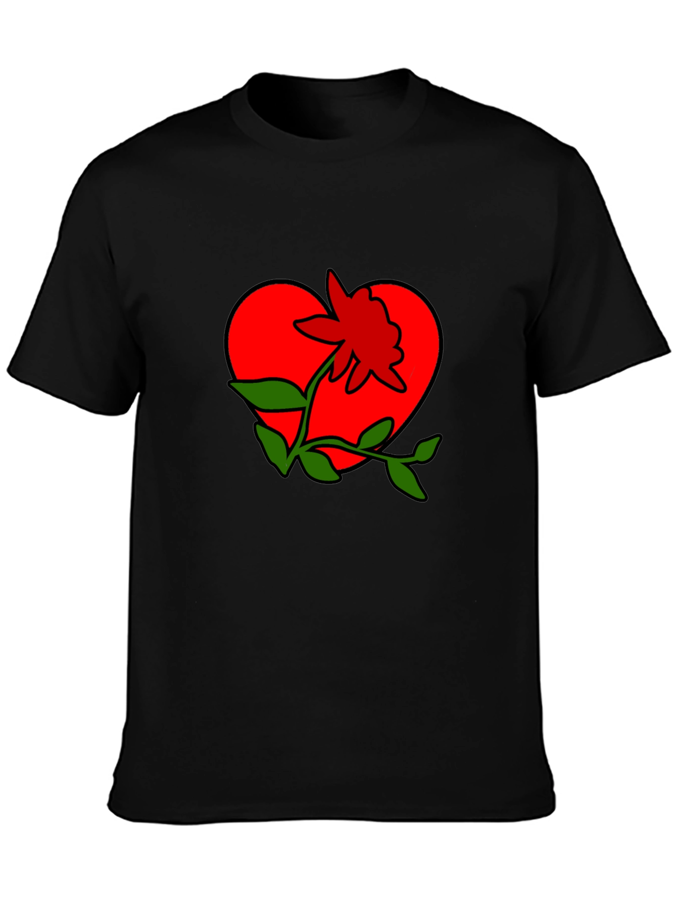 Heart & Flower Graphic Tee - Casual Style