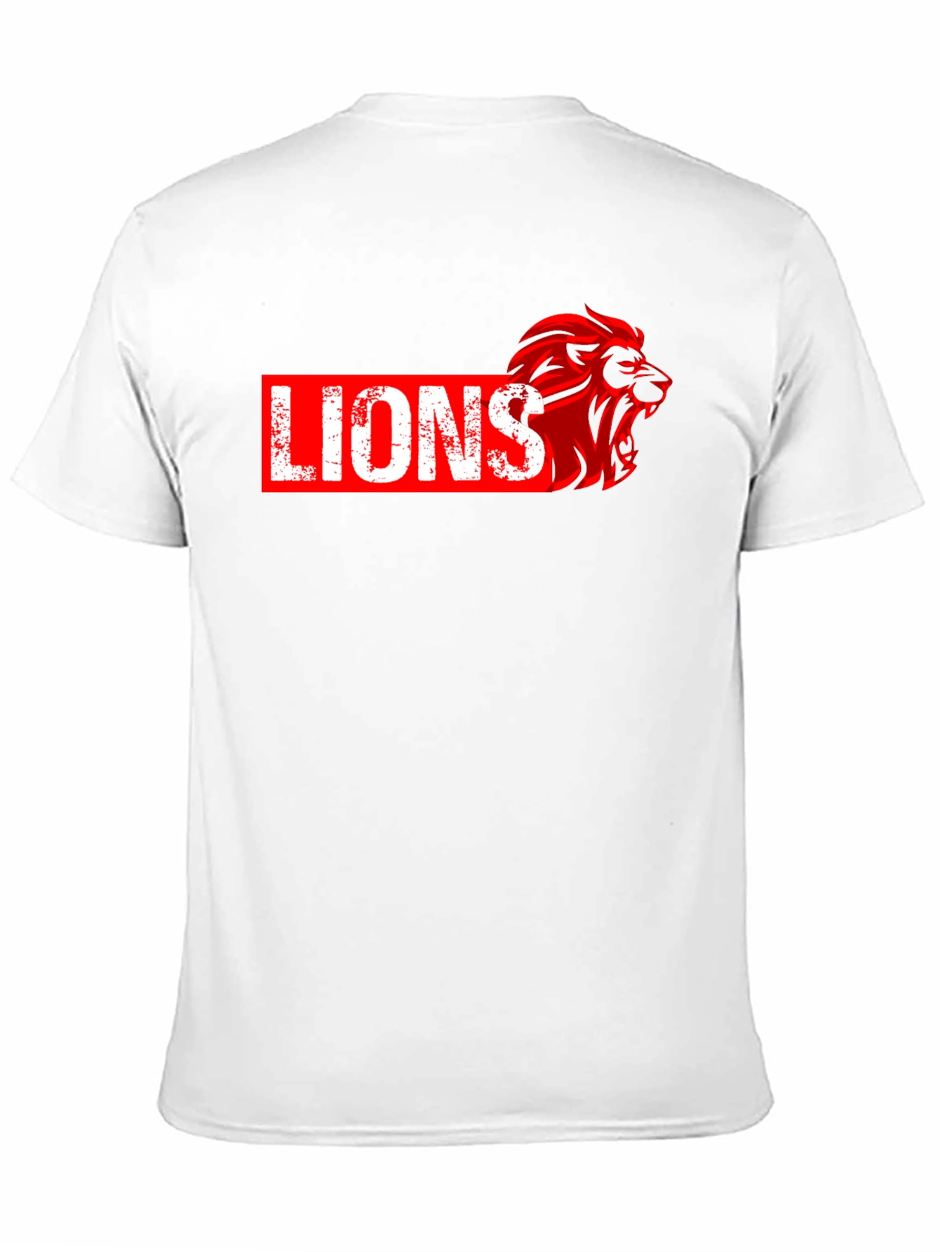 Lions Graphic Print Black T-Shirt