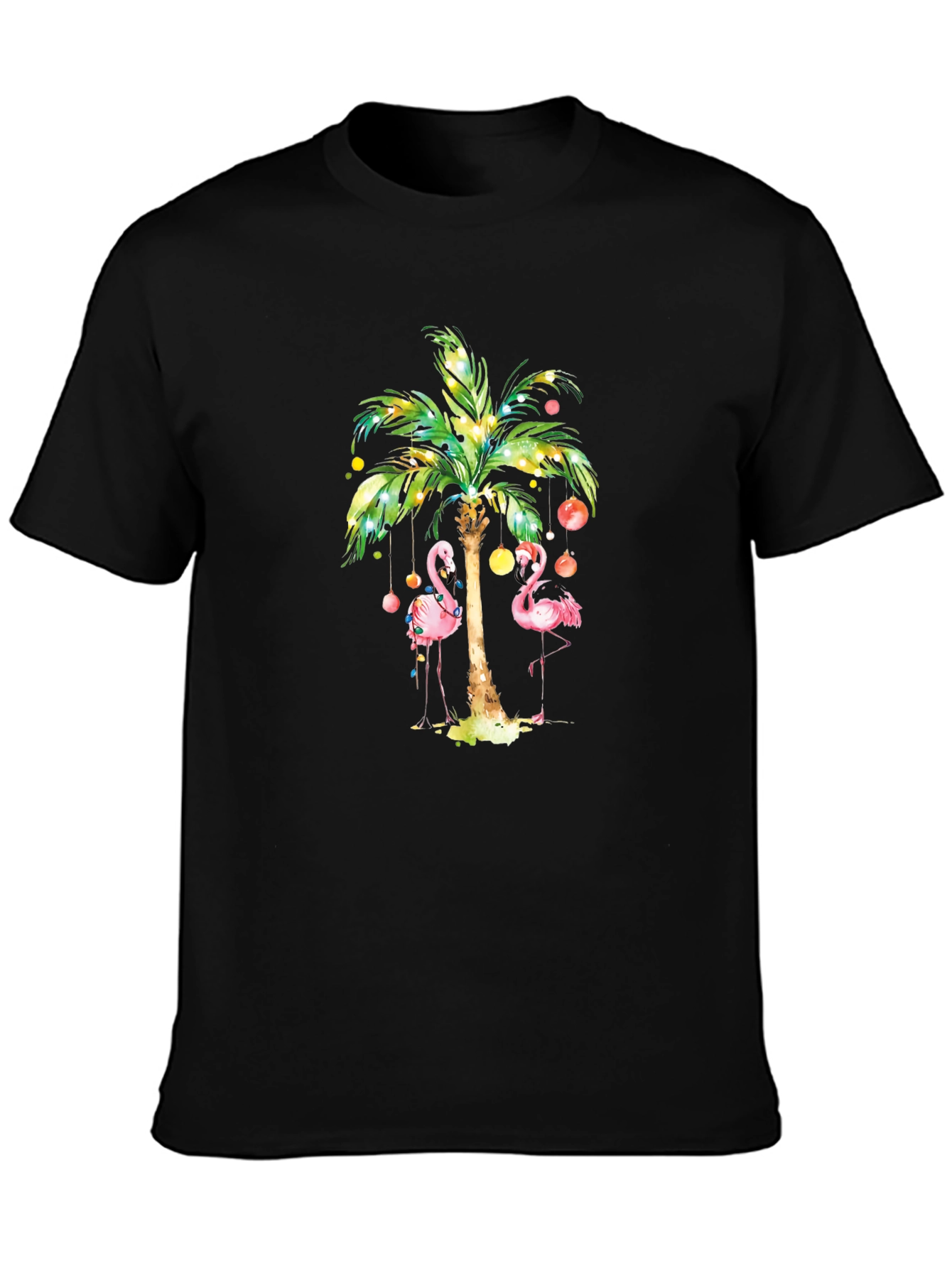 Flamingo Palm Tree Graphic Tee
