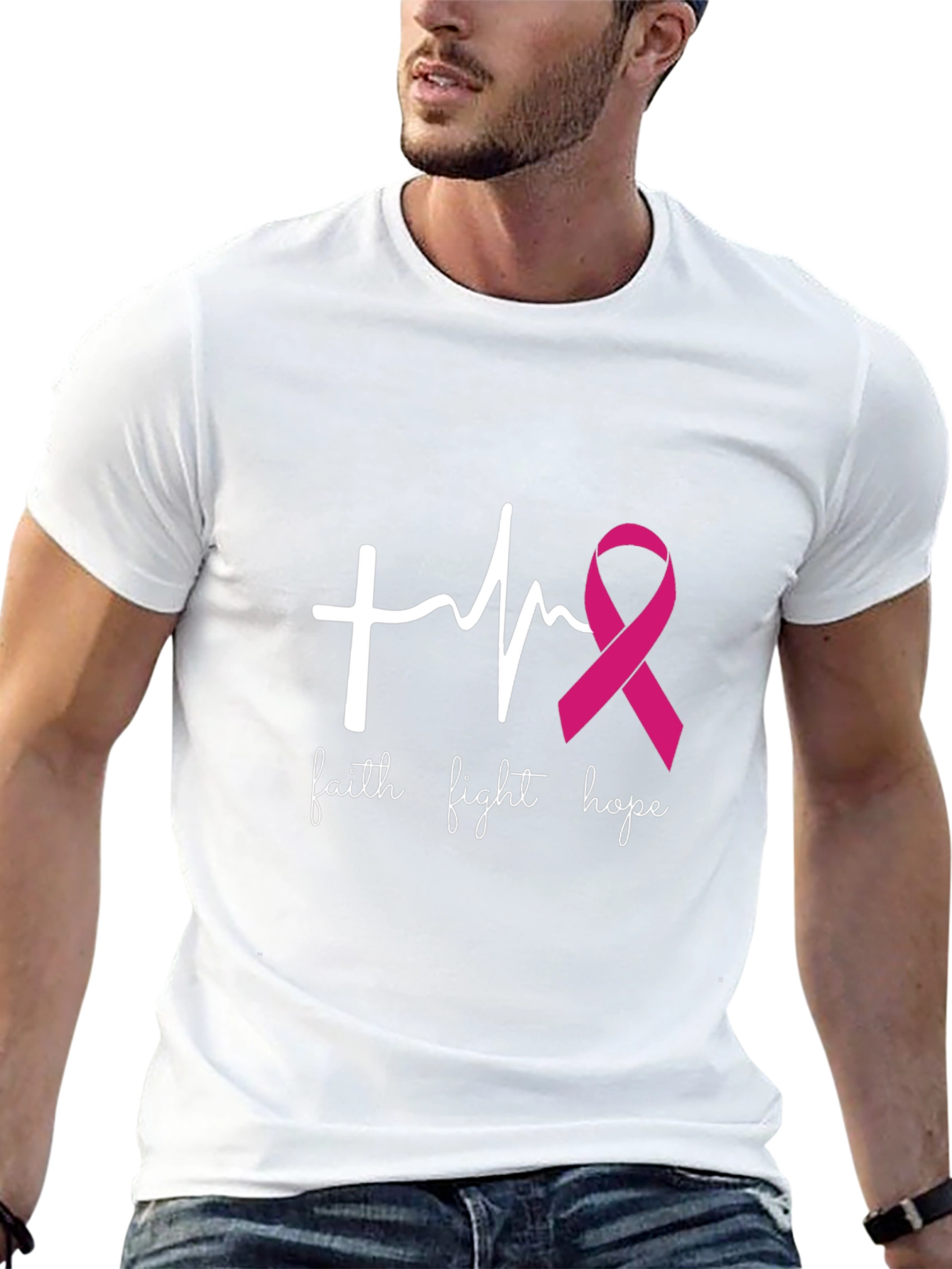 Faith Fight Hope Breast Cancer Awareness Tee
