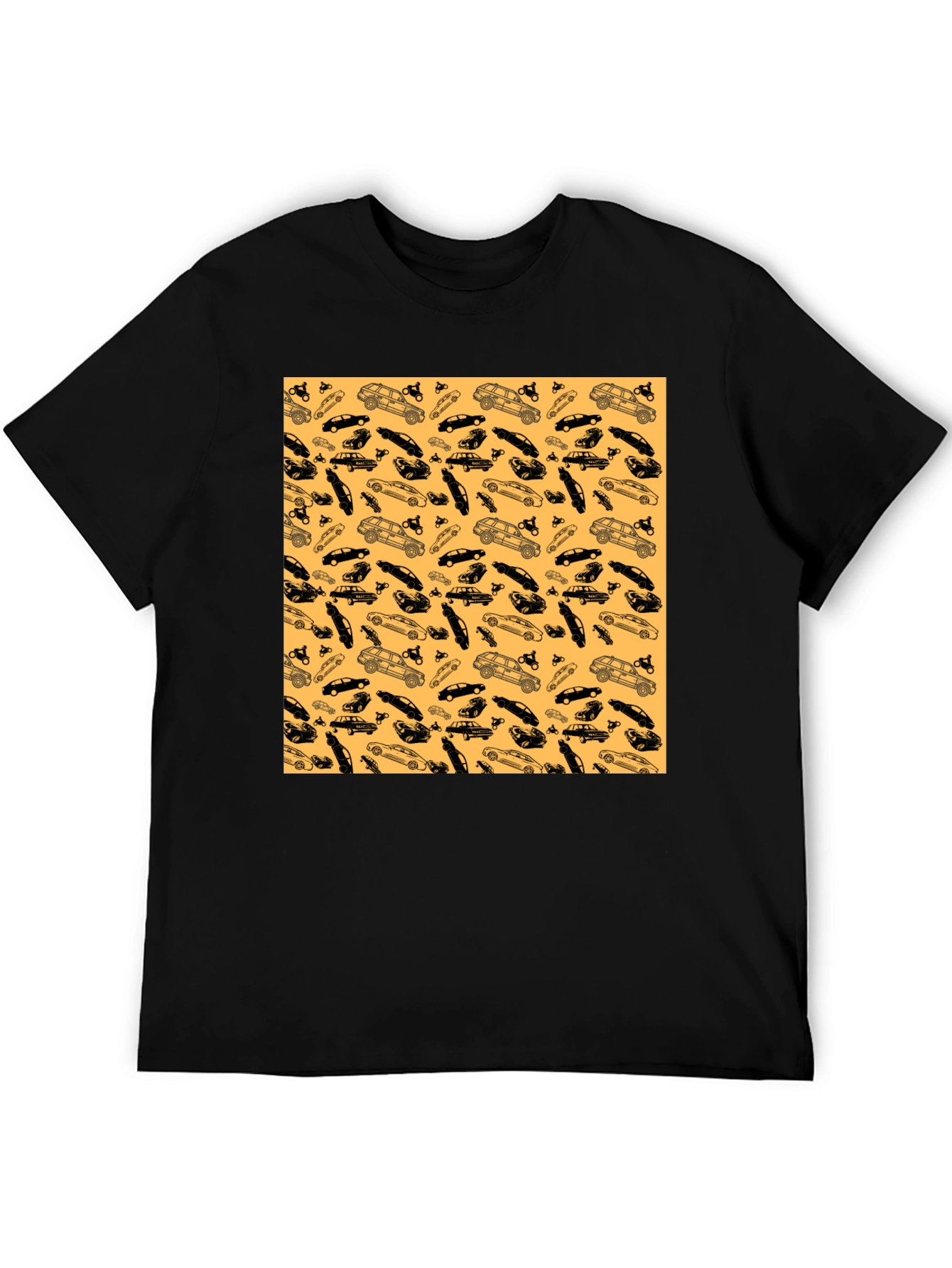 Car Pattern T-Shirt - Unique Auto Enthusiast Design