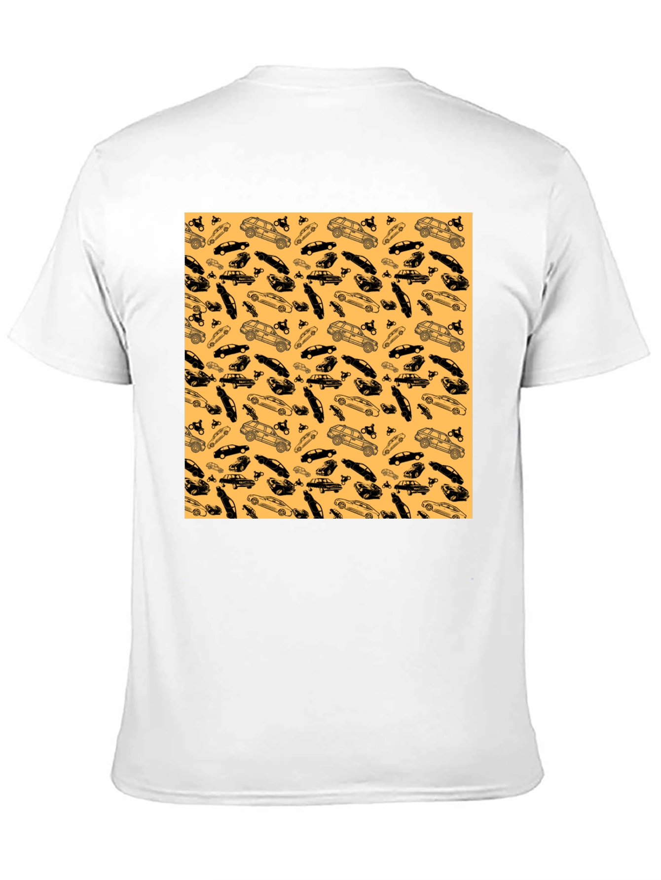 Car Pattern T-Shirt - Unique Auto Enthusiast Design