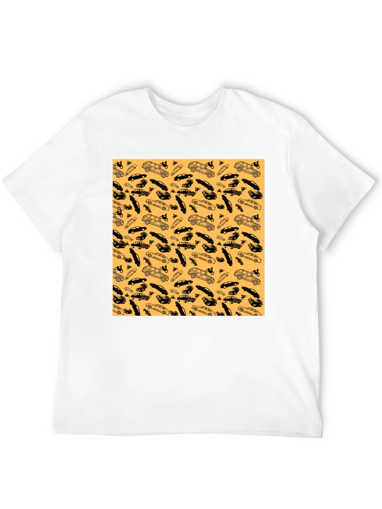 Car Pattern T-Shirt - Unique Auto Enthusiast Design