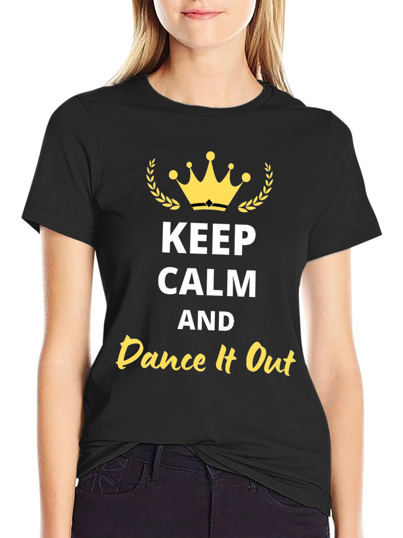 Keep Calm and Dance It Out Black T-Shirt
