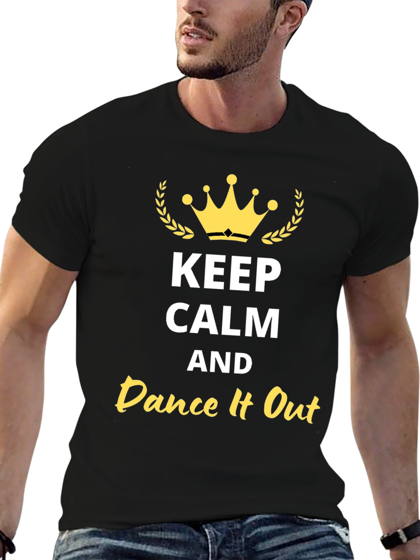 Keep Calm and Dance It Out Black T-Shirt