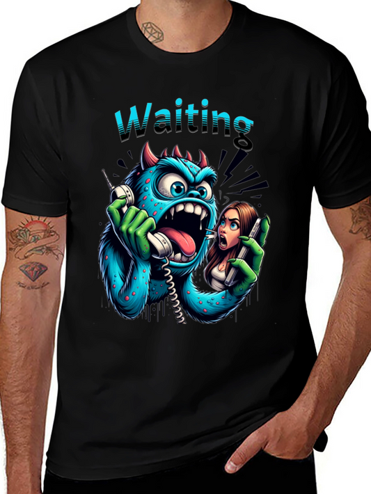 Waiting Monster Graphic Tee - Funny Horror T-Shirt