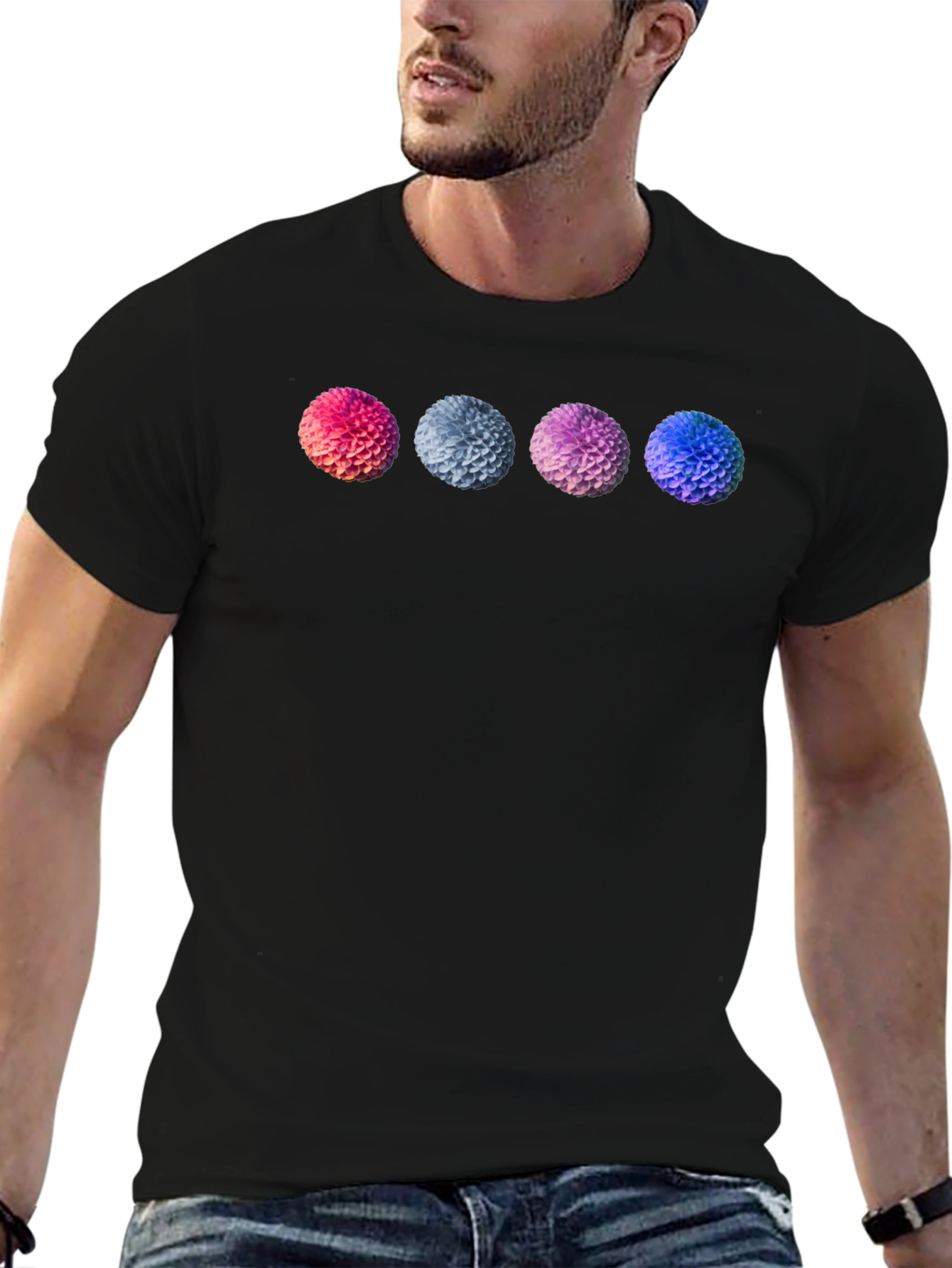 Floral Sphere T-Shirt - Graphic Print Tee