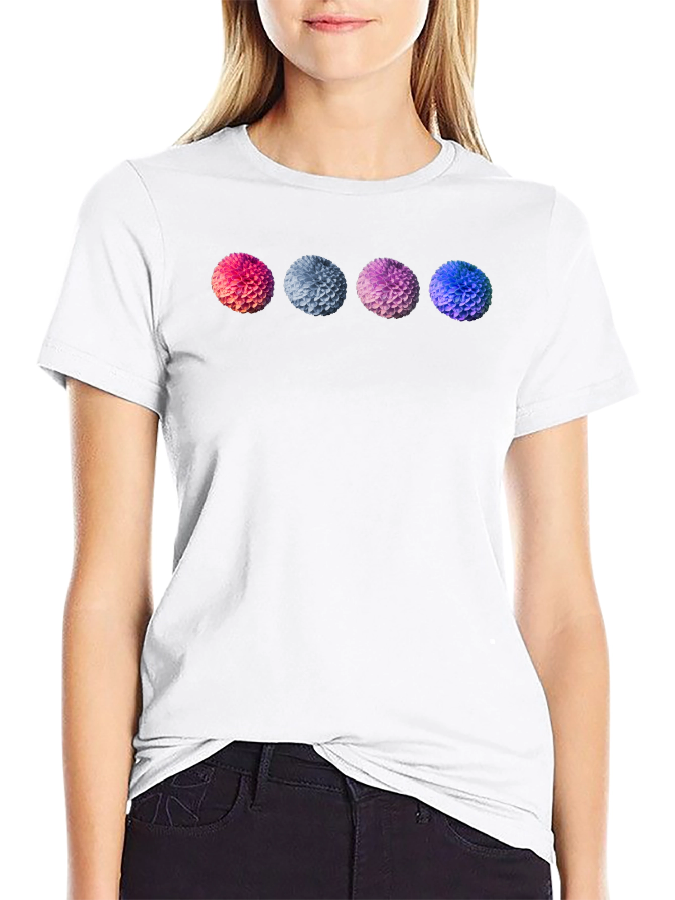 Floral Sphere T-Shirt - Graphic Print Tee