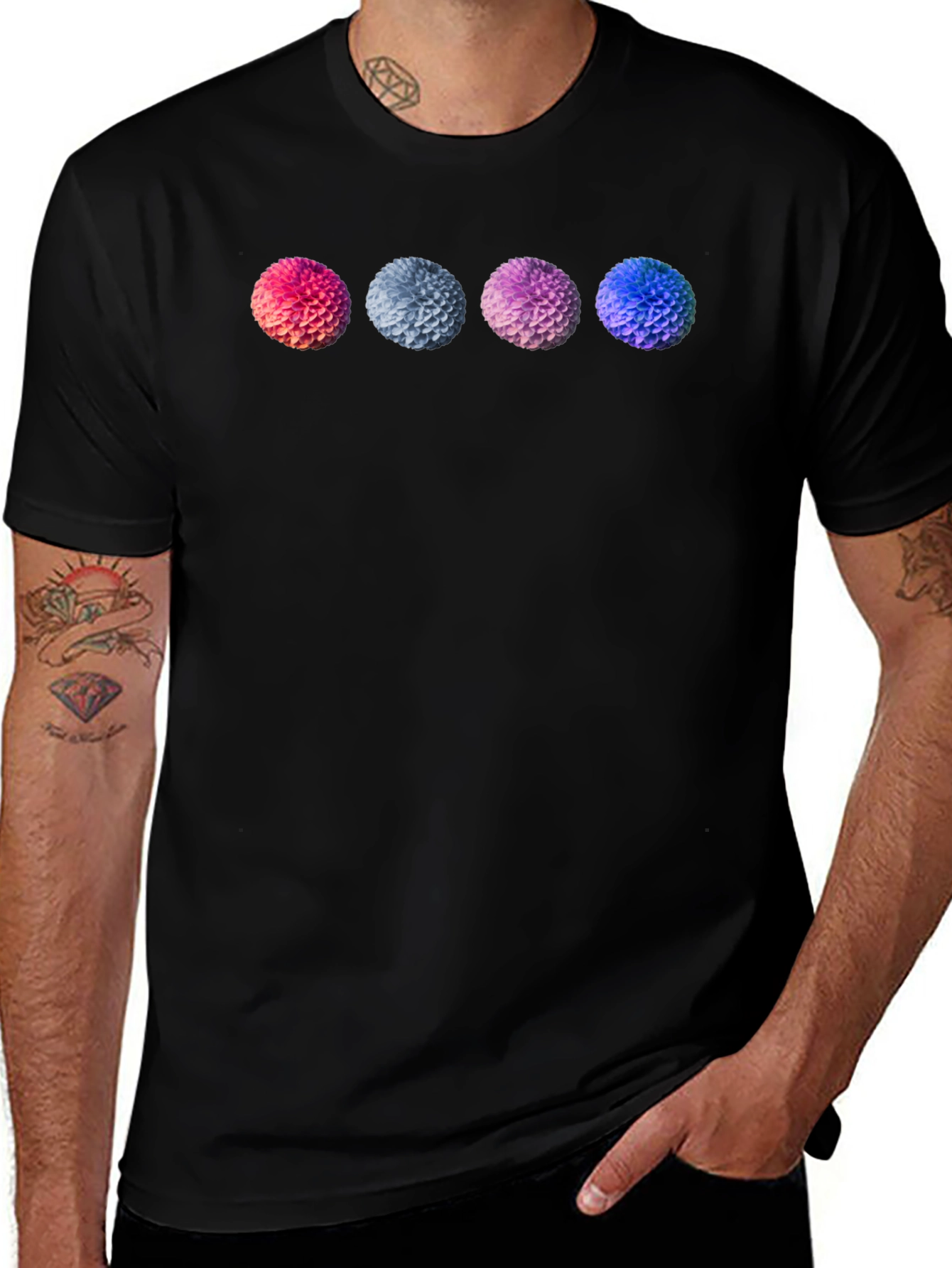 Floral Sphere T-Shirt - Graphic Print Tee