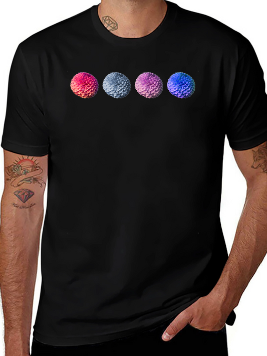 Floral Sphere T-Shirt - Graphic Print Tee
