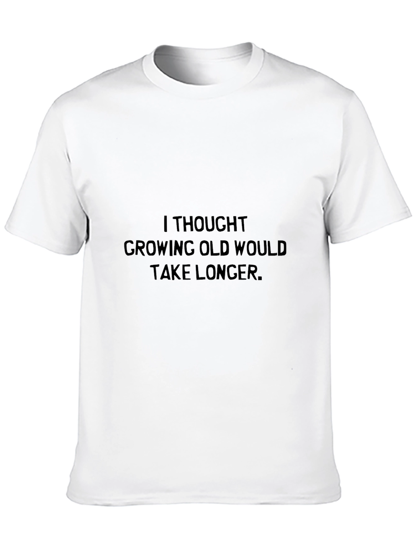 Funny Growing Old Graphic Tee - Black