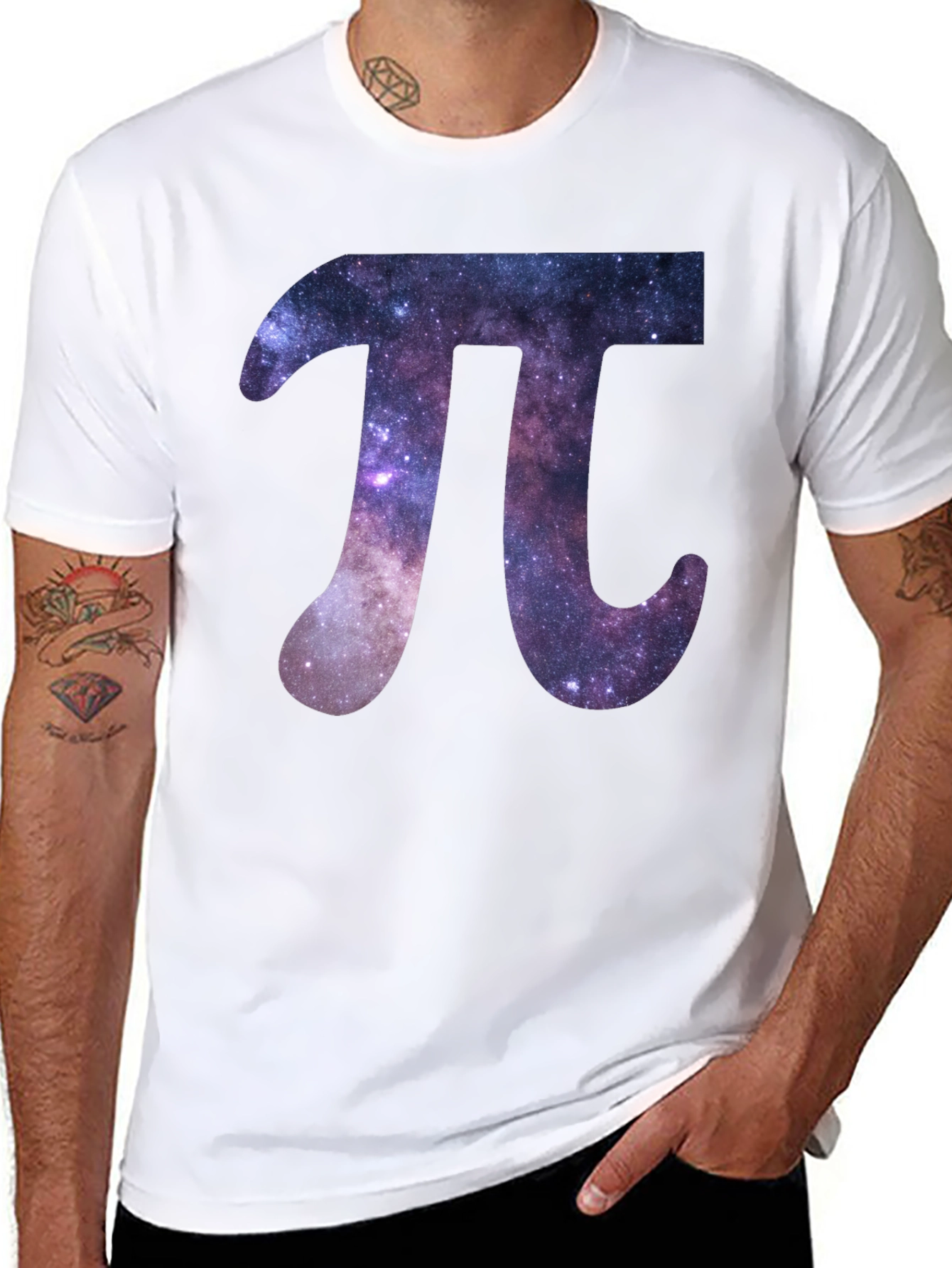 Cosmic Pi Symbol Black T-Shirt