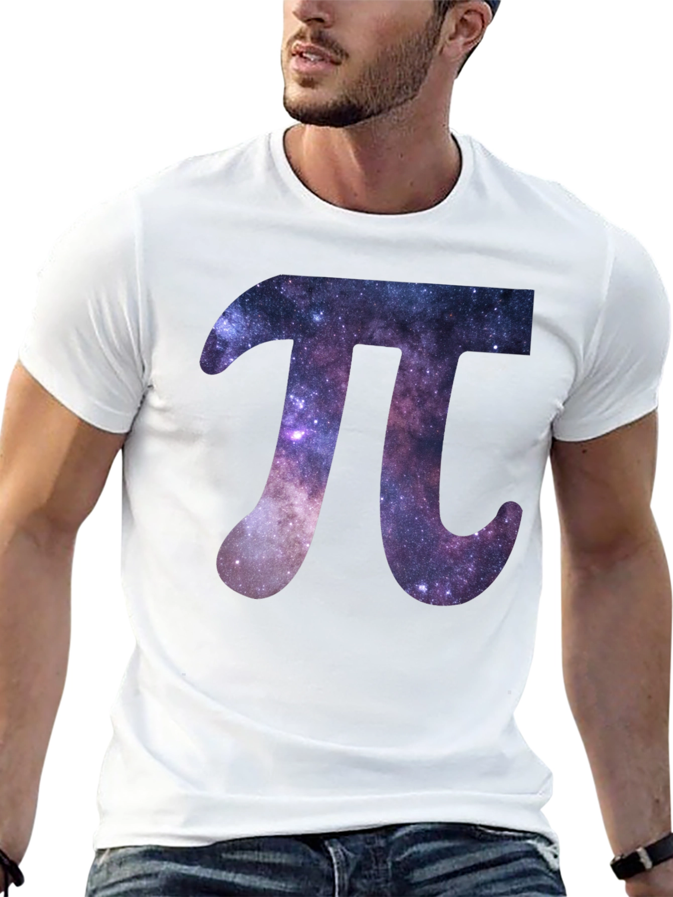 Cosmic Pi Symbol Black T-Shirt