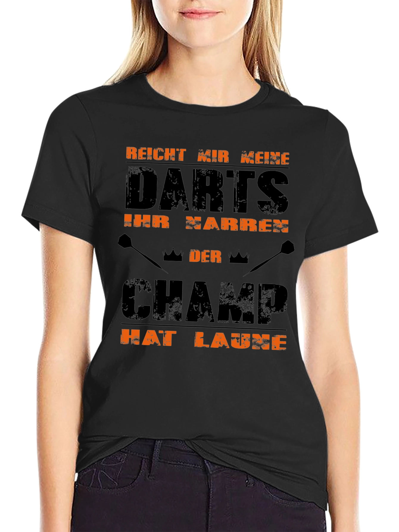 Darts Champ Graphic T-Shirt - Black