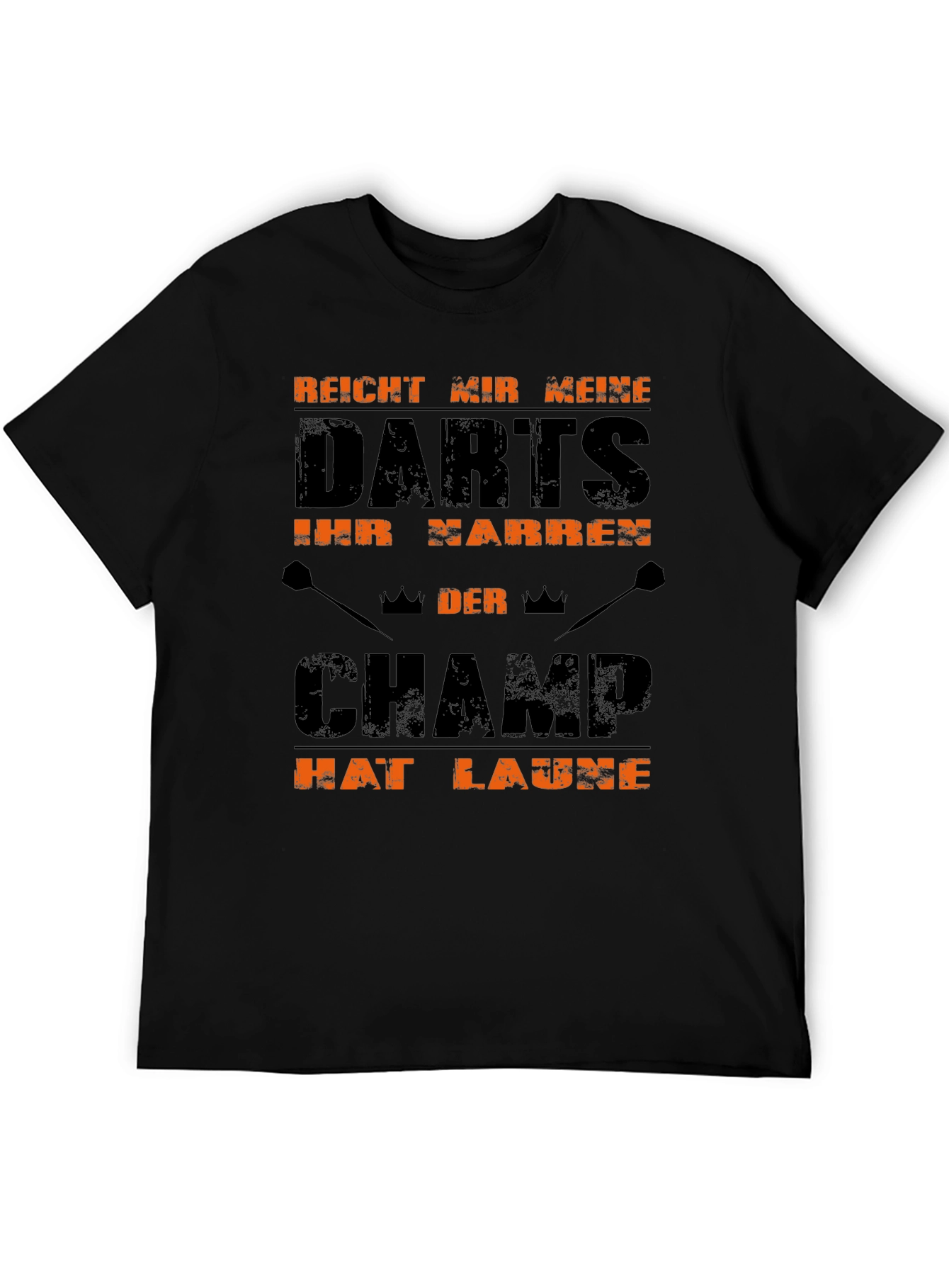 Darts Champ Graphic T-Shirt - Black