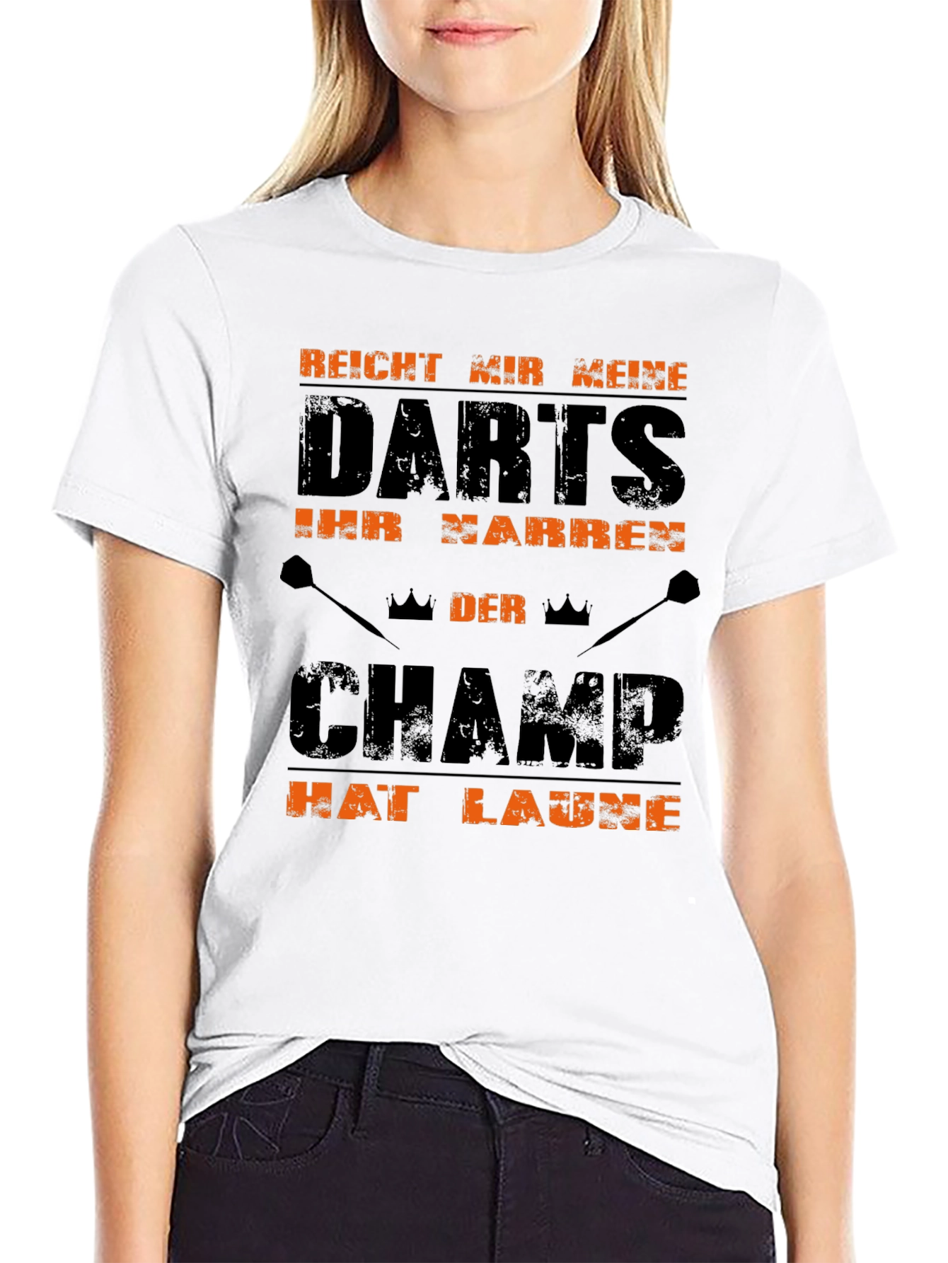 Darts Champ Graphic T-Shirt - Black