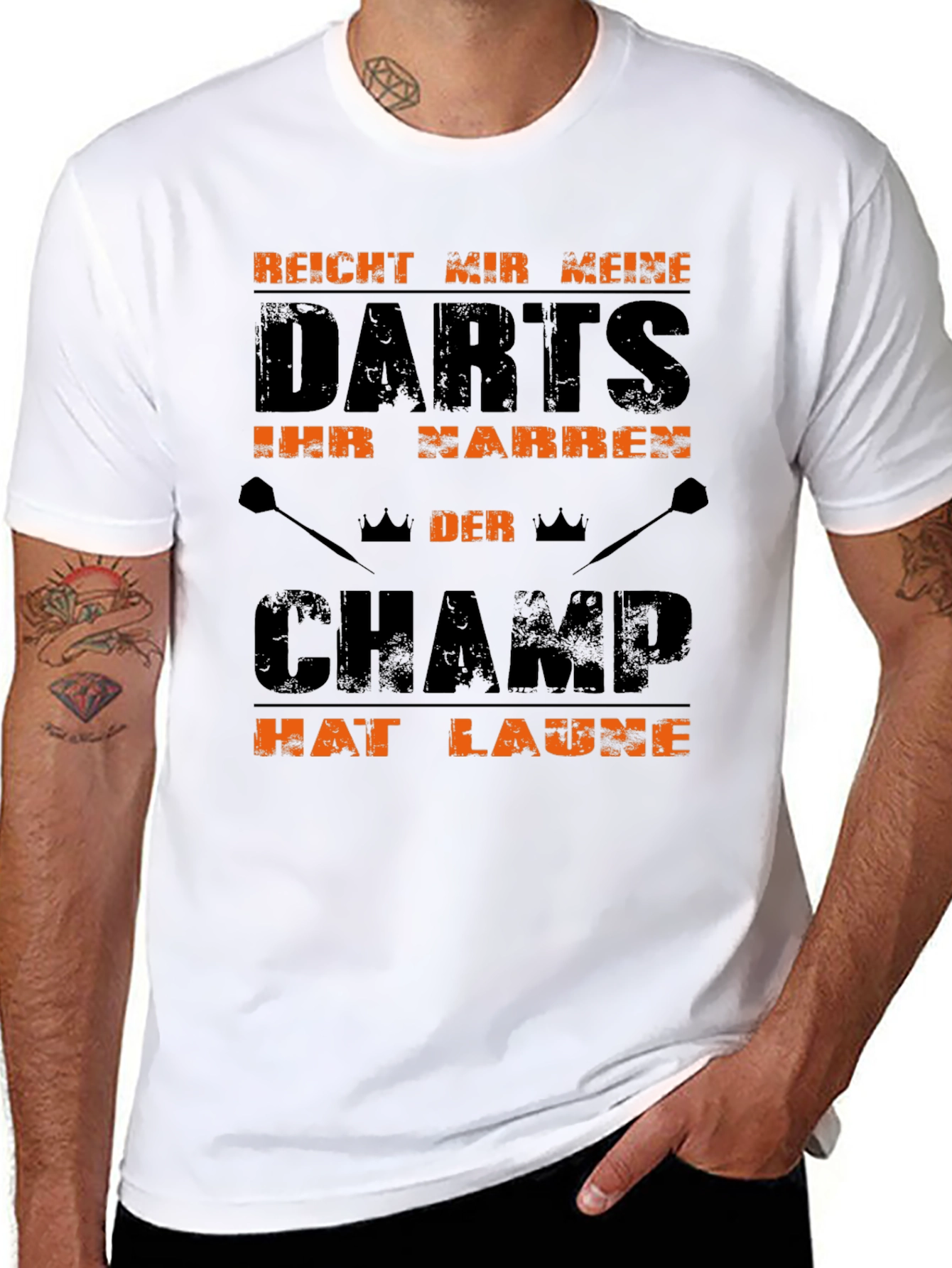 Darts Champ Graphic T-Shirt - Black