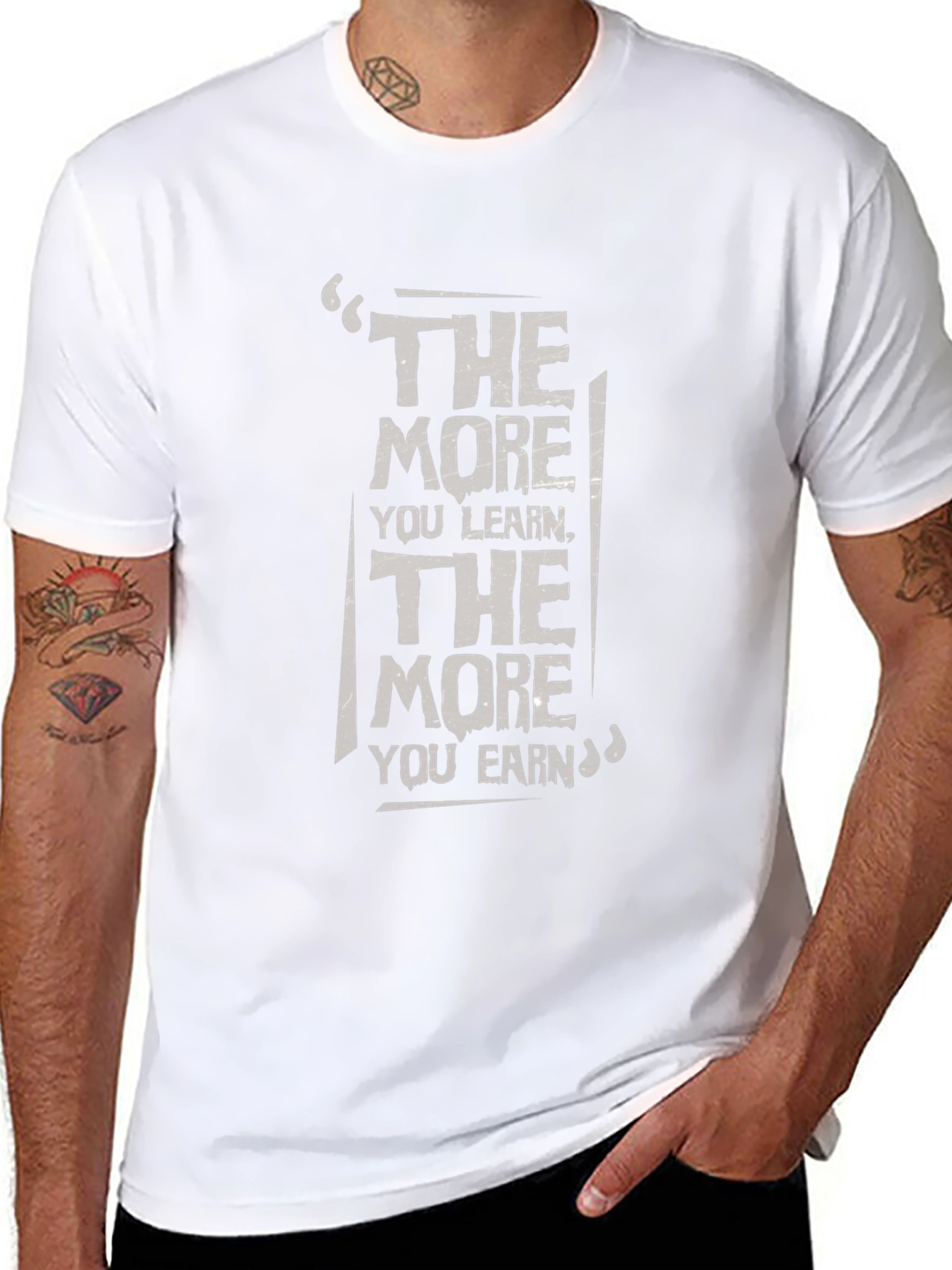 Motivational T-Shirt: The More You Learn