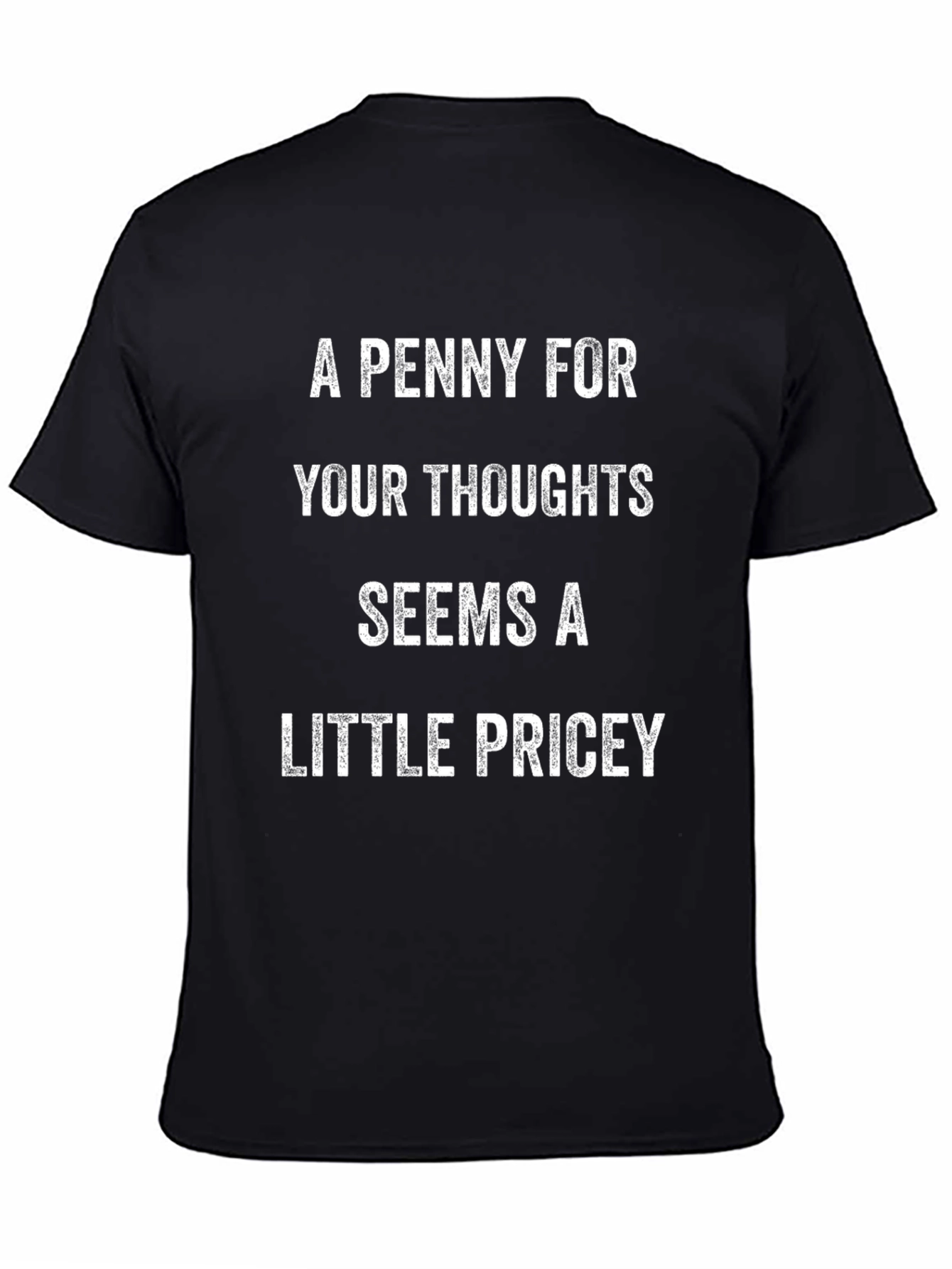 A Penny For Your Thoughts Mens Black T-Shirt