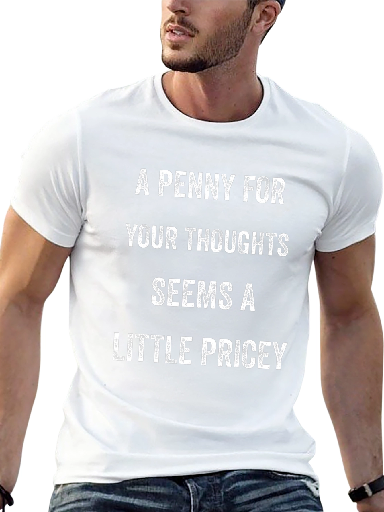 A Penny For Your Thoughts Mens Black T-Shirt