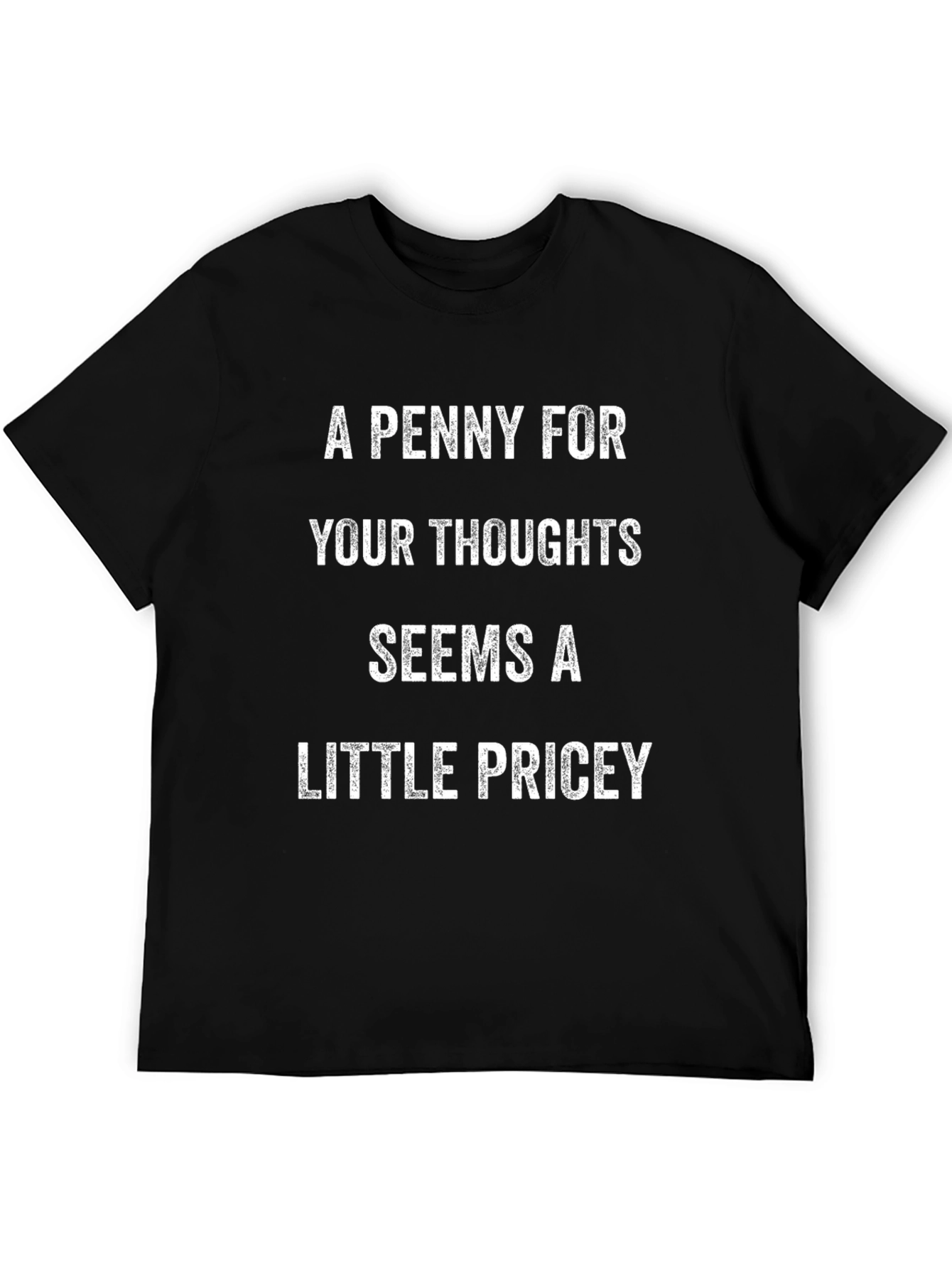 A Penny For Your Thoughts Mens Black T-Shirt