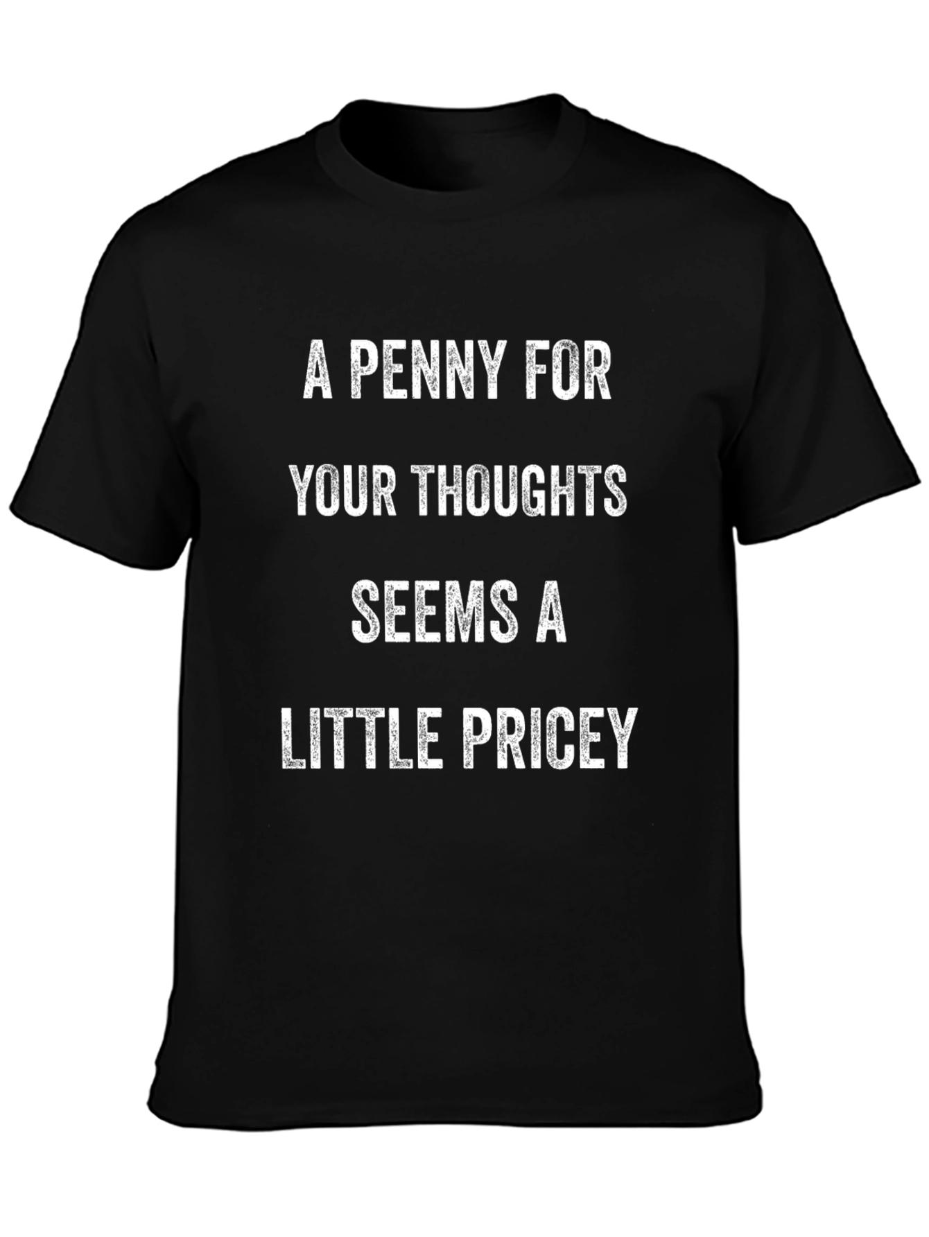 A Penny For Your Thoughts Mens Black T-Shirt