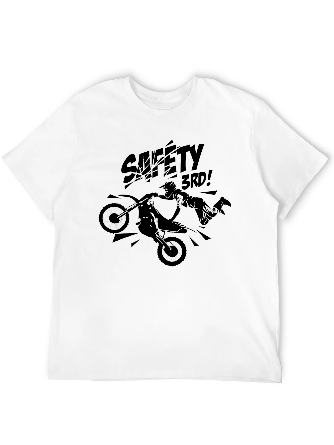 Safety 3rd! Motocross T-Shirt - Black Graphic Tee