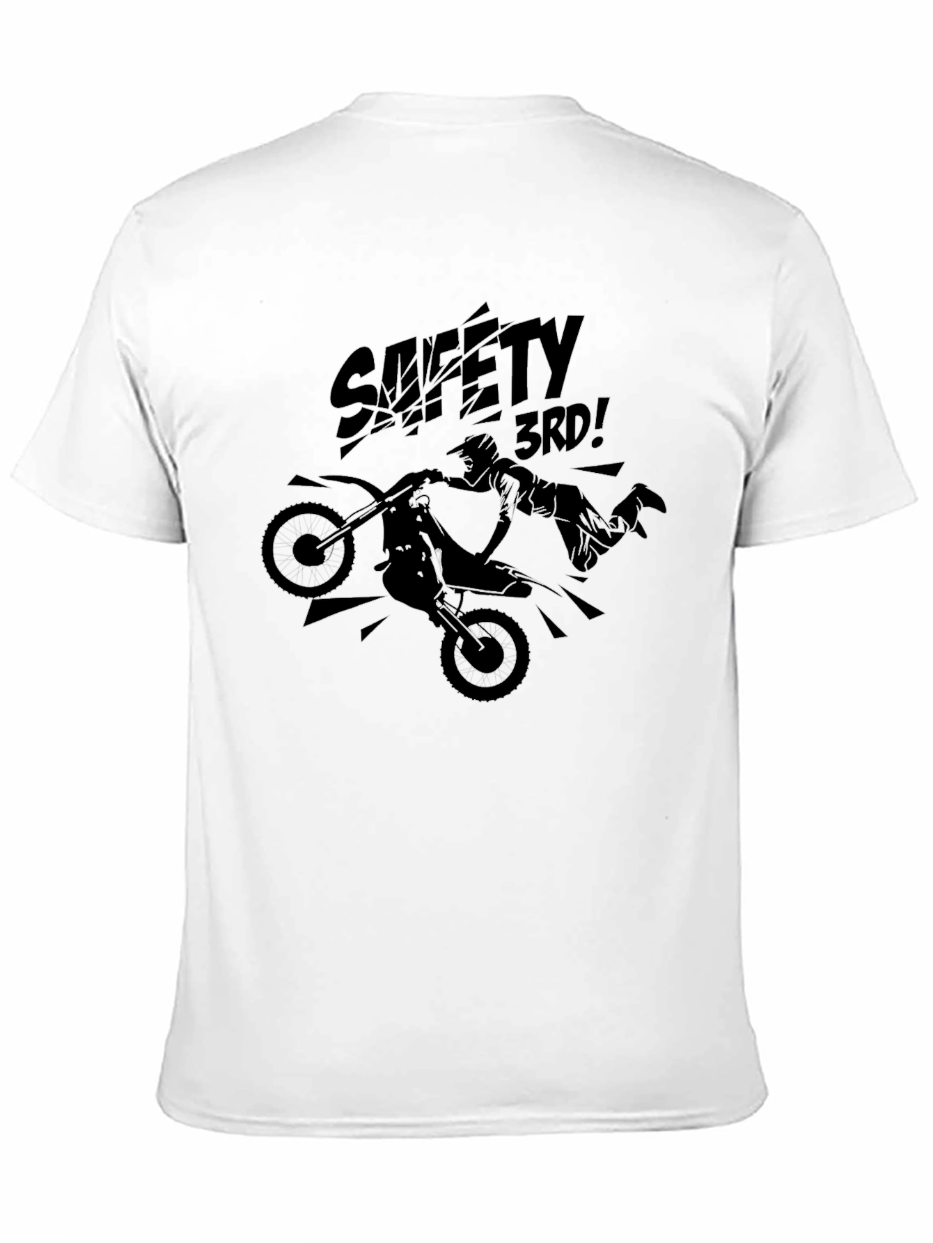 Safety 3rd! Motocross T-Shirt - Black Graphic Tee
