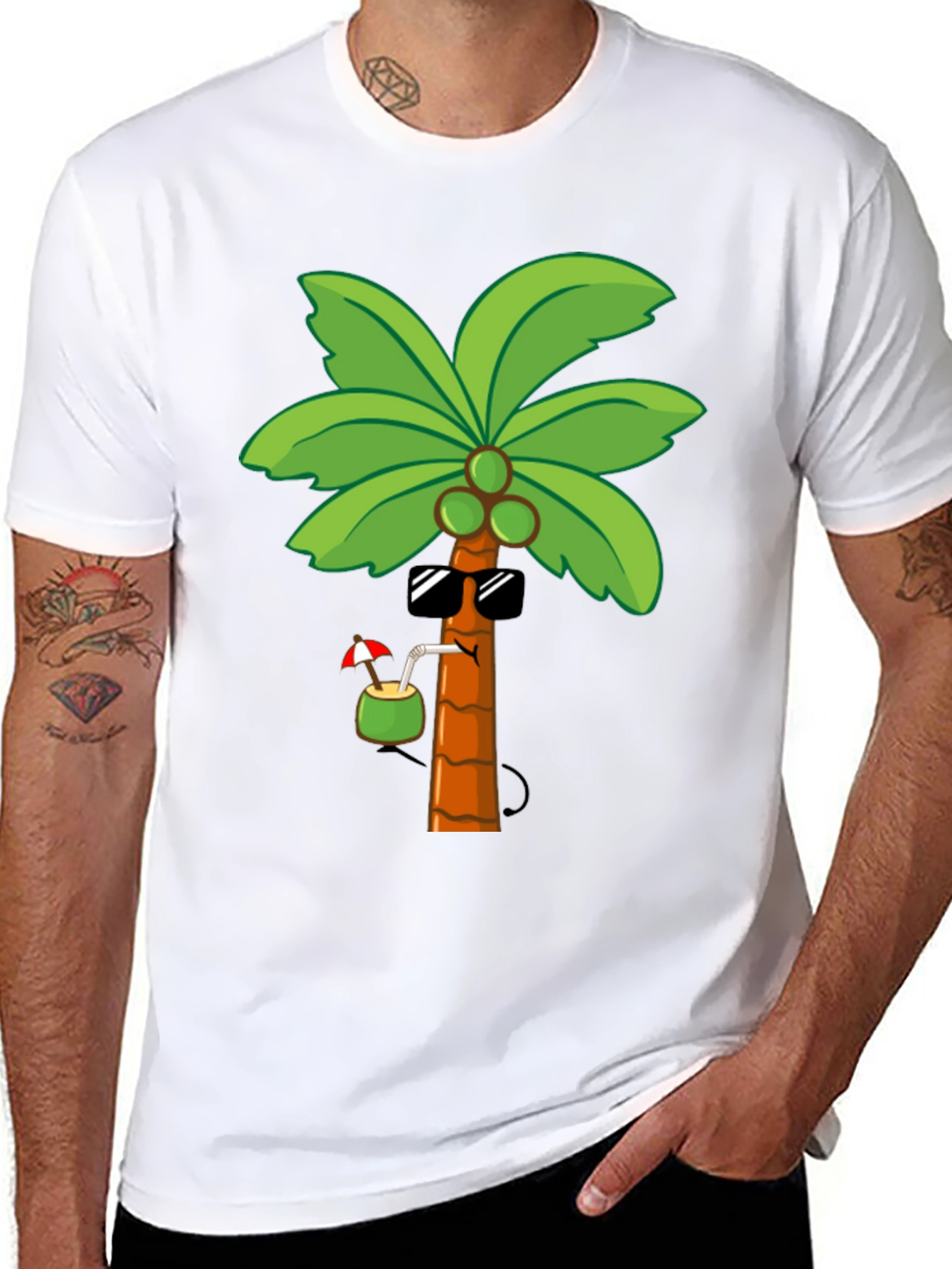 Cool Palm Tree Graphic T-Shirt