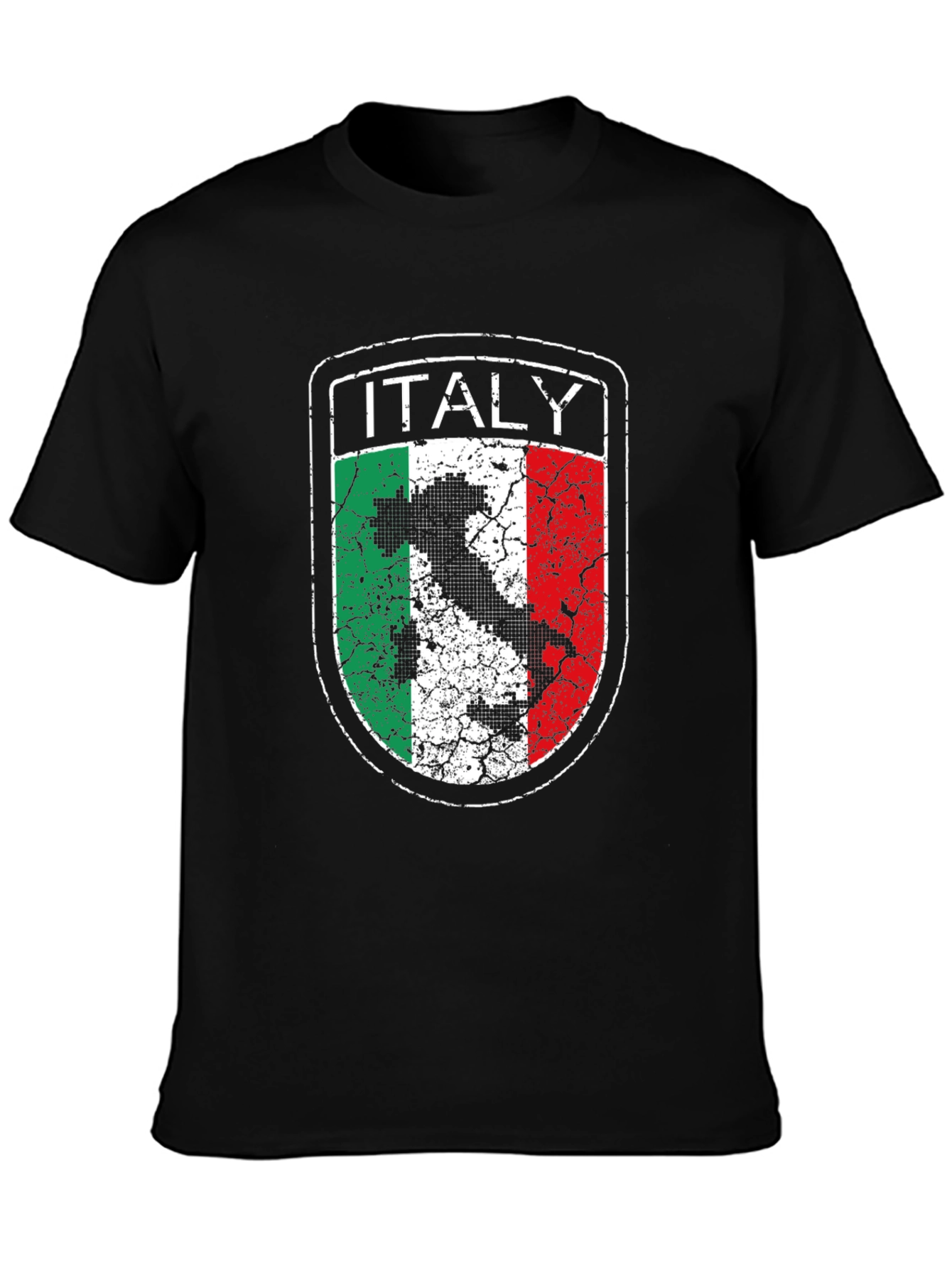 Italy Flag Distressed Graphic T-Shirt